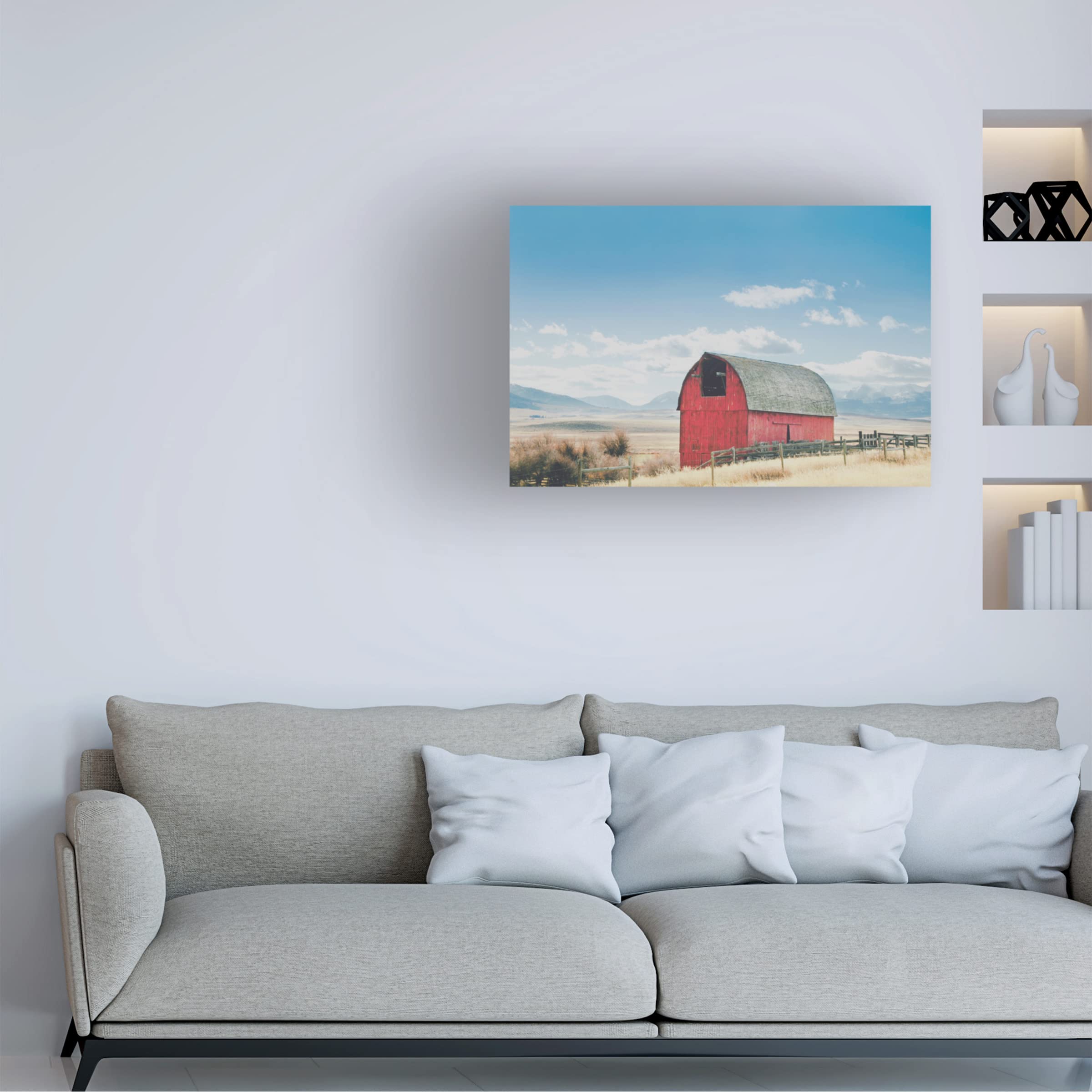 Trademark Fine Art 'Wood And Nails' Canvas Wall Art by Annie Bailey - Modern Home Decor for Living Room, Bedroom & Office