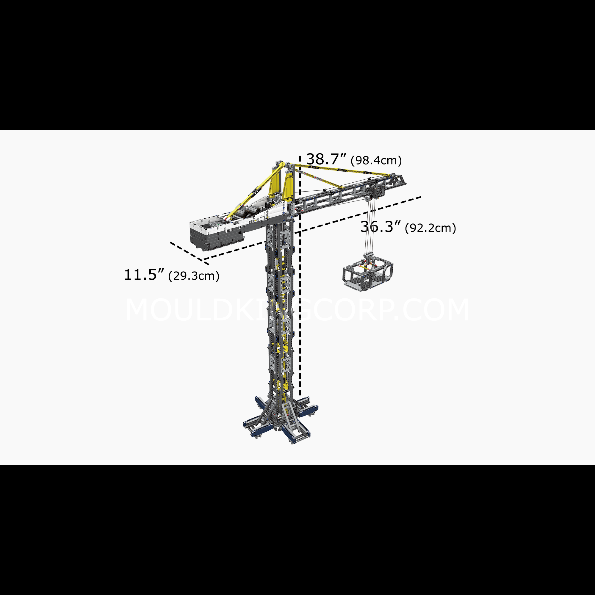 Mould King 17004 Remote Control Tower Crane Building Set - 1,797 Pieces Construction Toy for Adults & Kids | STEM Educational Gift for Engineers & Collectors | Perfect for DIY Projects, Birthday Gifts & Home Decoration