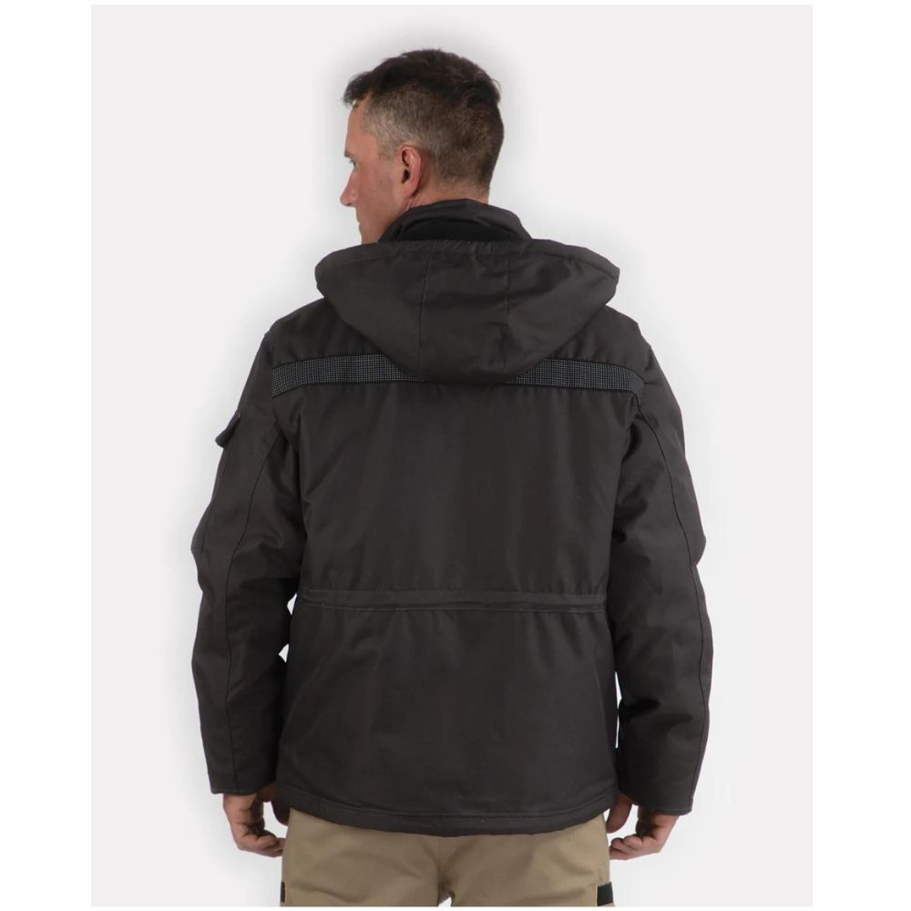 CAT Men's Insulated Winter Work Parka Jacket - Graphite W11432 - Heavy Duty Cold Weather Coat for Construction, Outdoor Jobs & Snow Activities