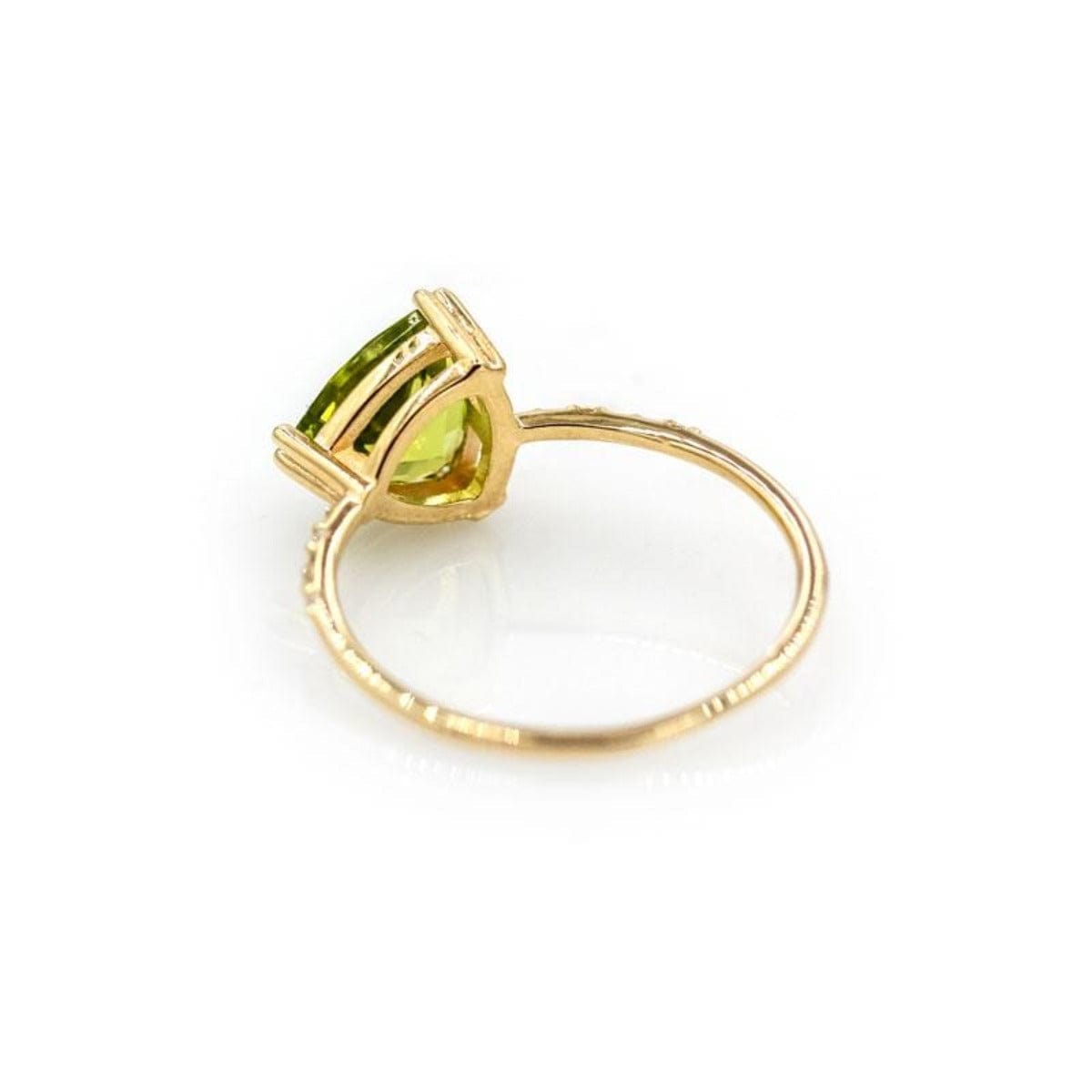 Stunning Peridot Trillion Cut Ring – Elegant Green Gemstone Jewelry for Women | Perfect for Engagement, Anniversary & Special Occasions