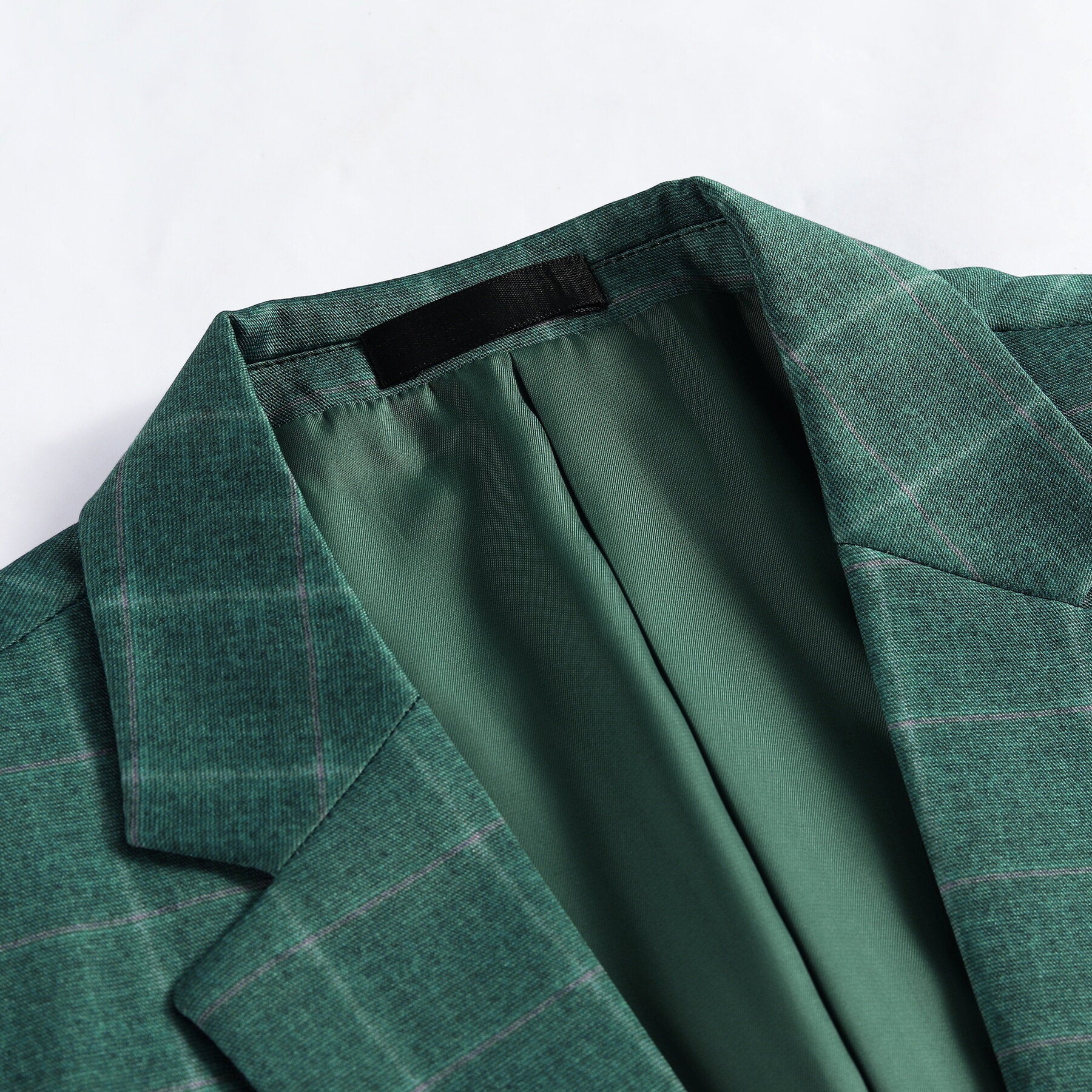3 Piece Slim Fit Green Plaid Modern Suit for Men | Business & Wedding Attire | Office, Formal Events & Special Occasions