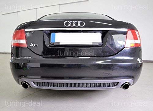 Audi A6 C6 Saloon Rear Diffuser S-Line Style Bumper Lip Spoiler - Enhance Your Car's Sporty Look for Street Racing & Show Car Events