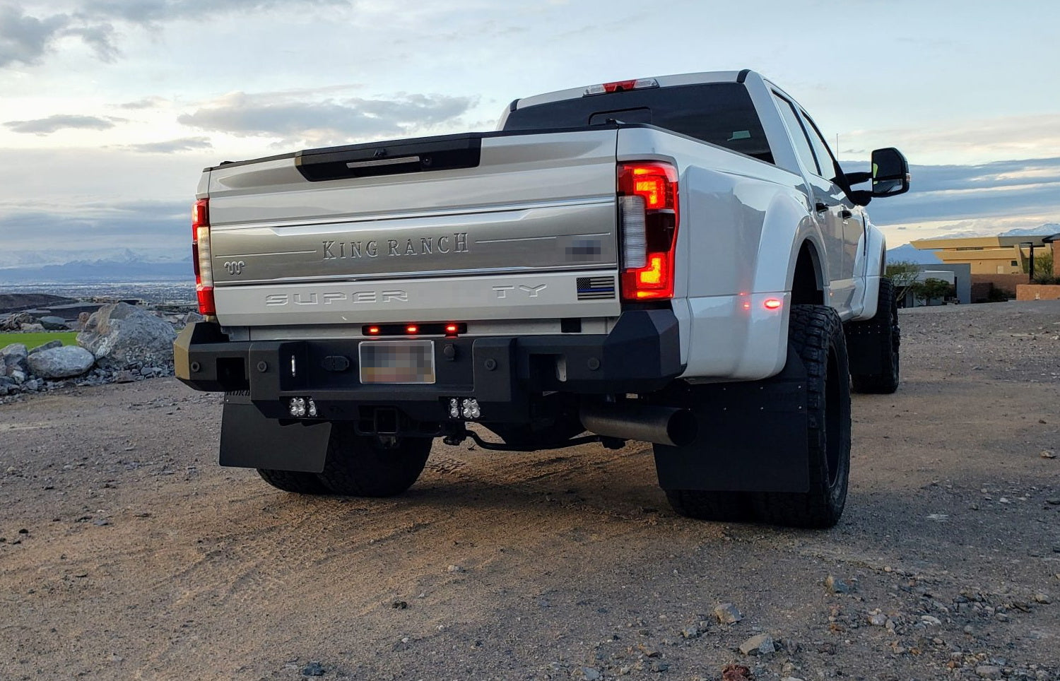 4-Piece Smoked 48 LED Wheel Fender Side Marker Lights for 2011-2023 Ford F250 F550 Dually Trucks - Waterproof & Durable for Off-Road & Night Driving