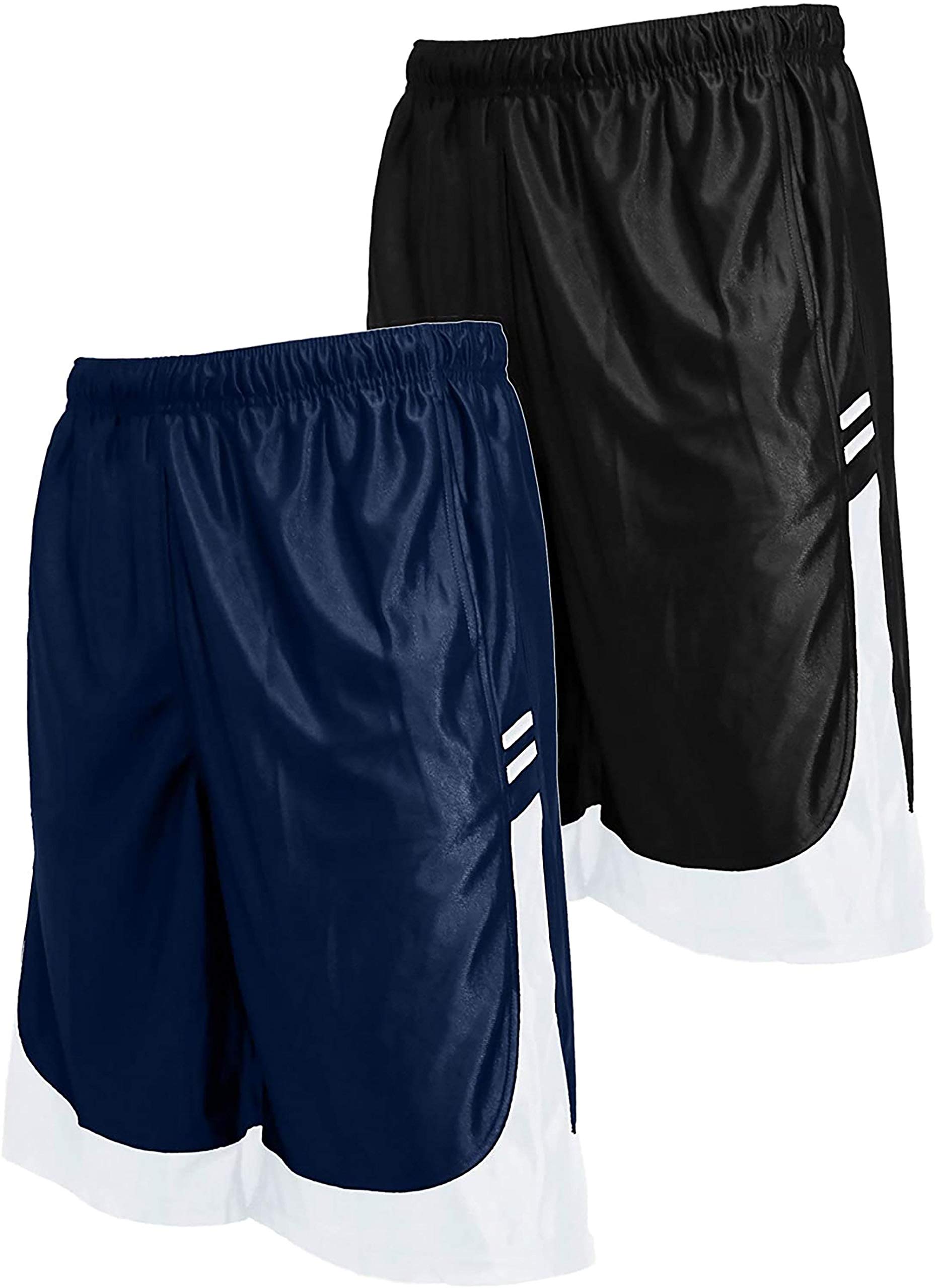 TL Men's Athletic Gym Workout Shorts with Pockets - Breathable Mesh & Stylish Dazzle Basketball Shorts (Pack or Single) for Training, Running & Casual Wear