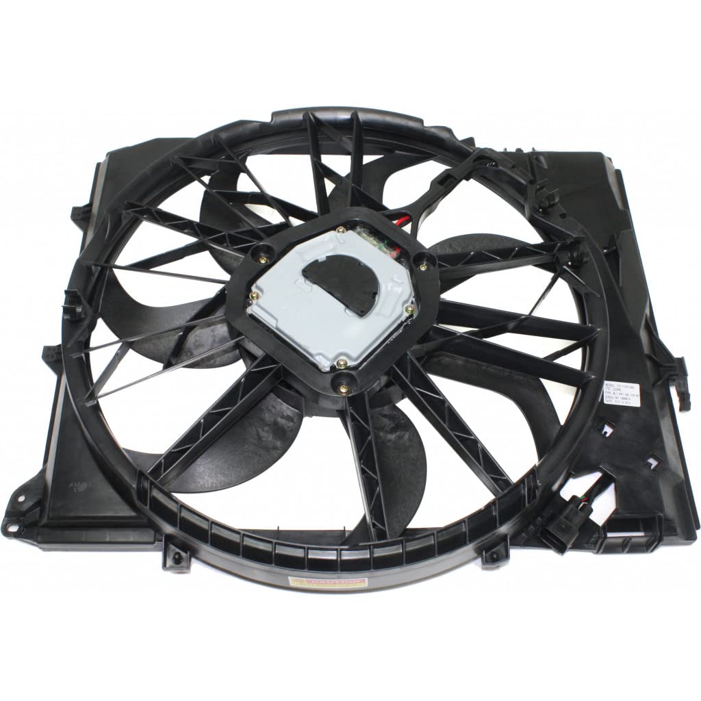BMW 330xi 335xi 325xi 325Ci 330Ci 328xi 328i xDrive 335i xDrive Cooling Fan Assembly - Compatible with 2006-2011 Sedan Models, 2.5L/3.0L N51 Engine, Brushless Motor (Part #BM3115109, 17117590699) - Perfect for Radiator & A/C Condenser Cooling System Upgrades