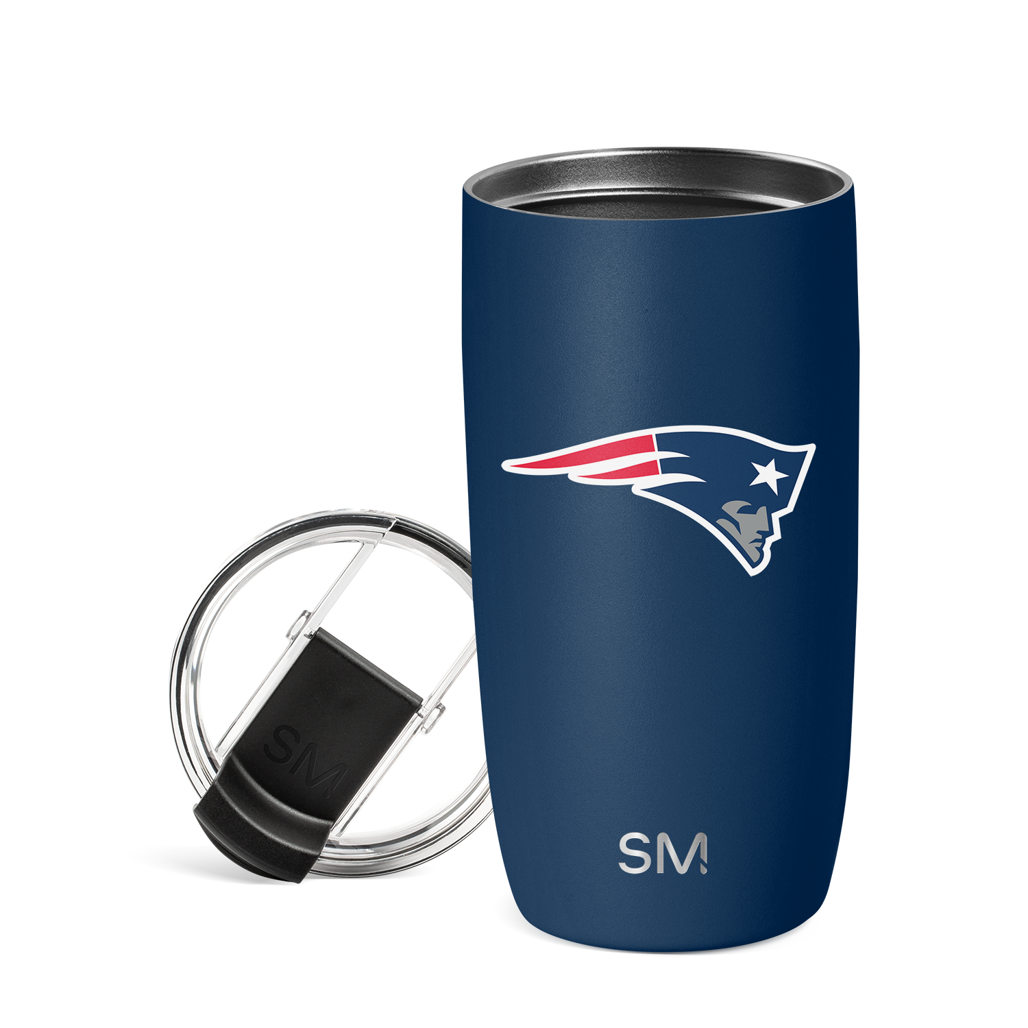 NFL Voyager Tumbler with Clear Flip Lid & Straw - 20oz Insulated Stainless Steel Water Bottle for Football Fans - Perfect for Game Day, Gym & Outdoor Activities