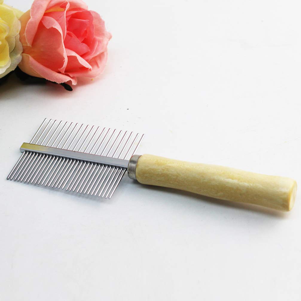 2-Pack Pet Grooming Brush for Dogs & Cats - Stain Removal Comb with Fine Teeth - Durable Dog & Cat Comb for Detangling & Cleaning - Perfect for Daily Pet Care & Grooming Supplies