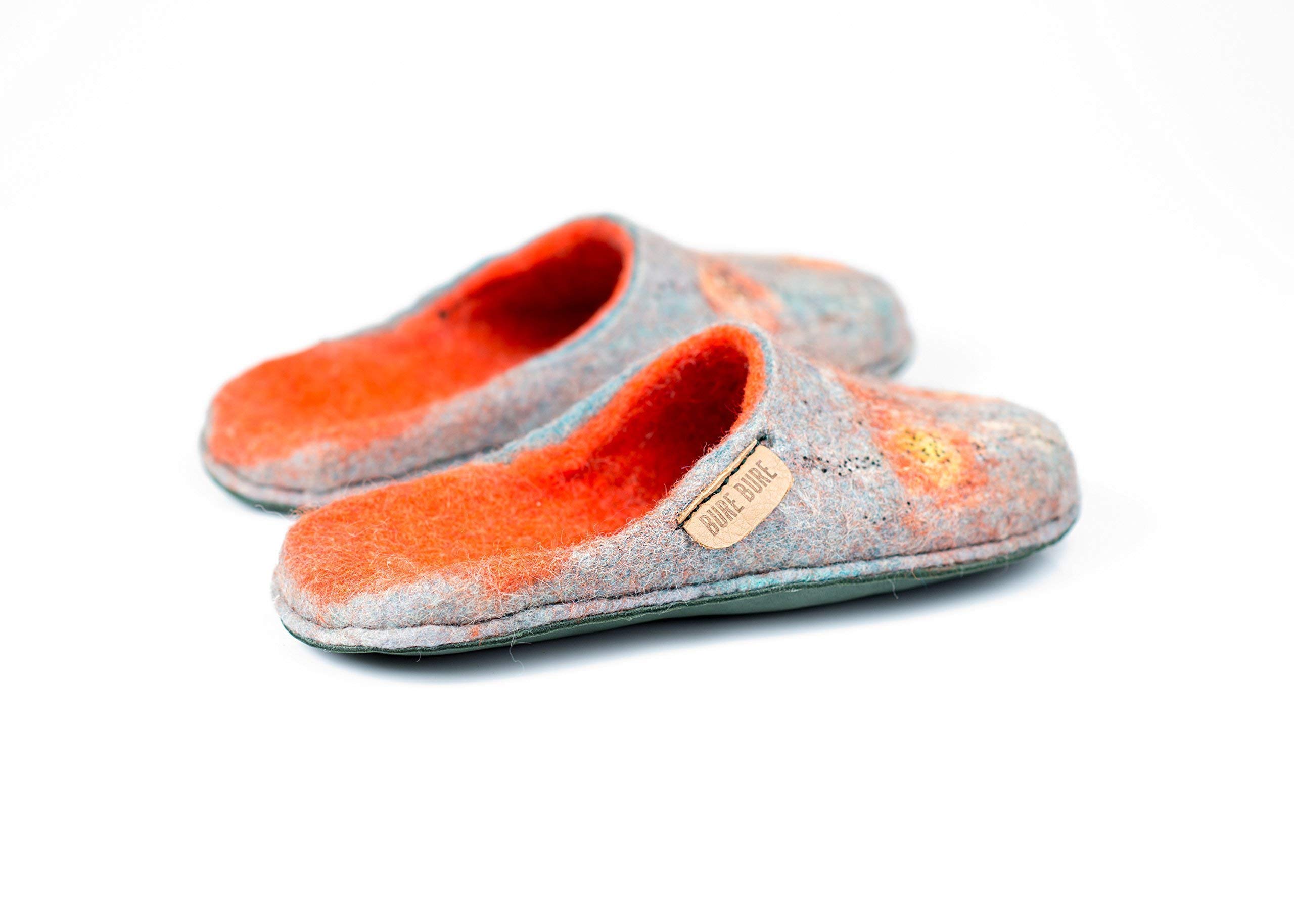 Handmade Viola Wool Slip-On Slippers for Women - Cozy House Shoes for Winter, Indoor Comfort & Mothers Day Gift Ideas - Perfect for Relaxing at Home, Spa Days & Gift Giving