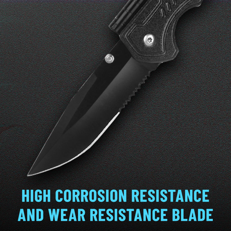 Official Limited Edition SUPCASE Pocket Knife - Premium Black EDC Folding Knife for Camping, Hiking & Everyday Carry (EDC)