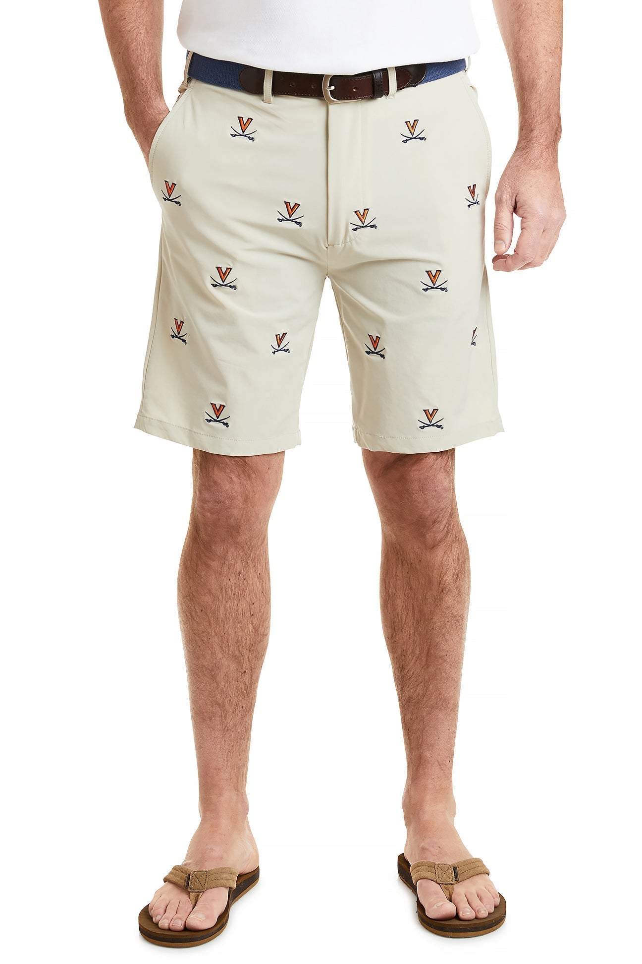 UVA Collegiate ACKformance Shorts in Khaki - Comfortable Athletic Shorts for Men | Perfect for Workouts, Running, and Casual Wear