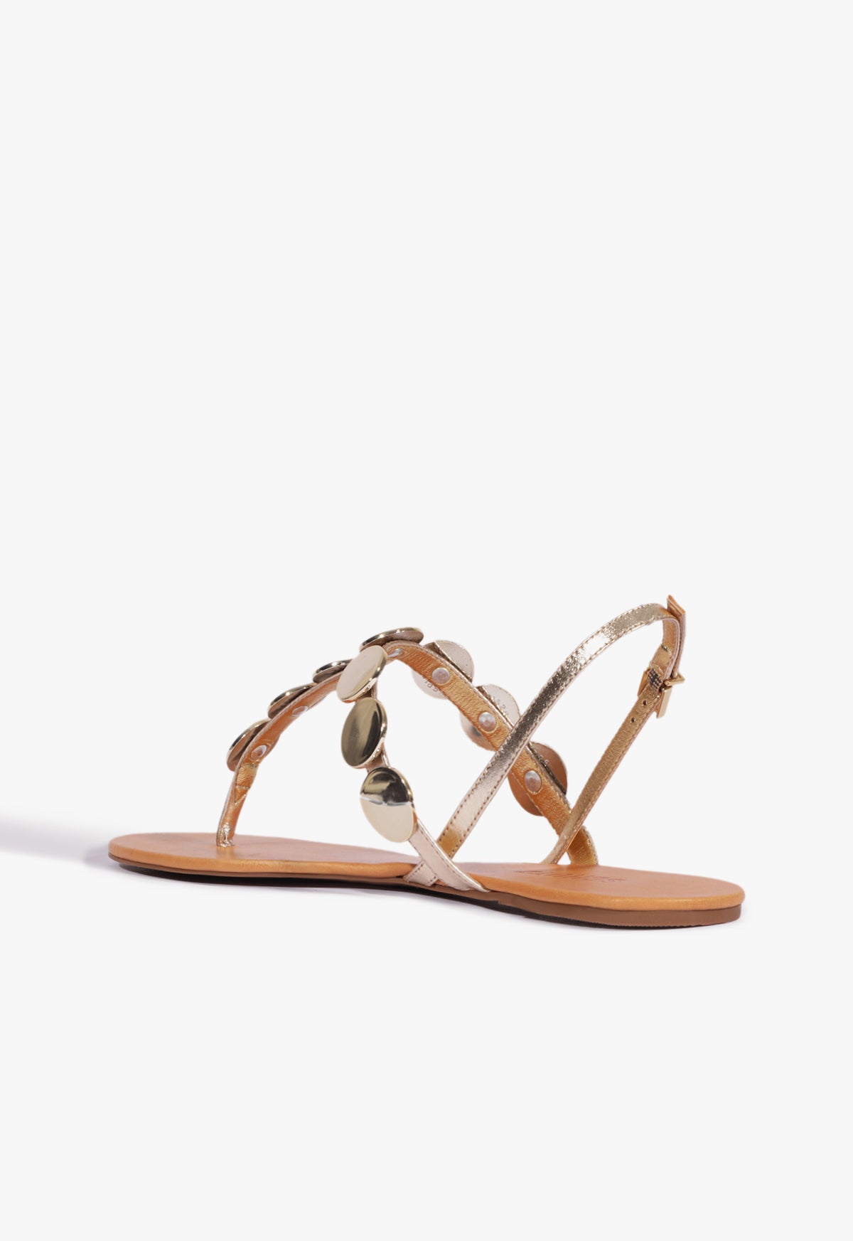 Acacia Gold Leather Sandal - Women's Comfortable Flat Sandals for Summer | Casual Walking, Beach Vacation & Outdoor Activities