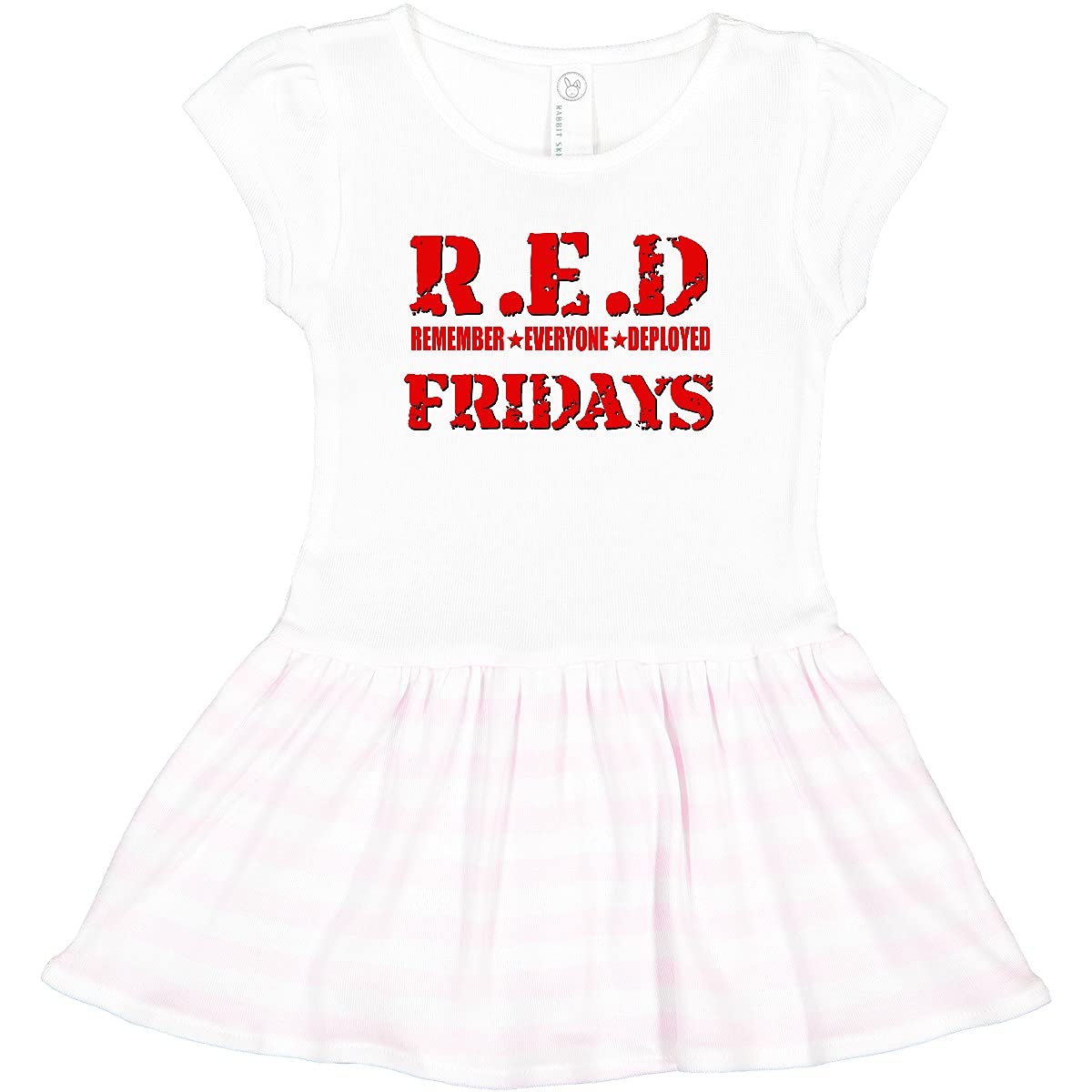 Inktastic Red Fridays Toddler Dress for Girls - Cute Casual Outfit for Playdates, Preschool & Family Events