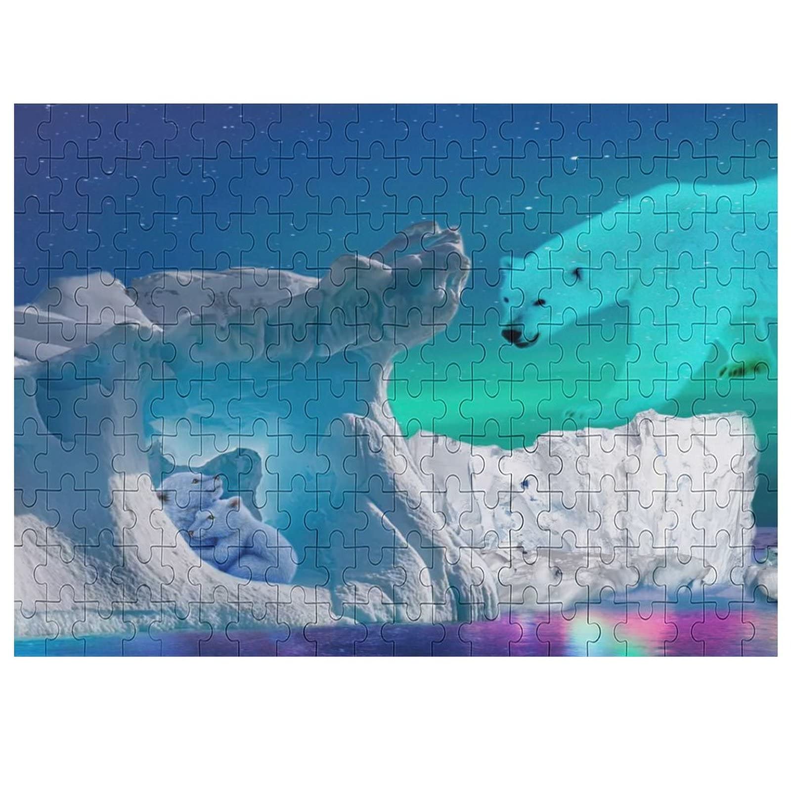 Ocean Animal Jigsaw Puzzle - 500 Piece Winter Snow Scenery with Cute Polar Bear - Family Board Game for Adults & Kids - Educational Learning Toy for Boys and Girls - Perfect for Family Game Nights & Early Childhood Development