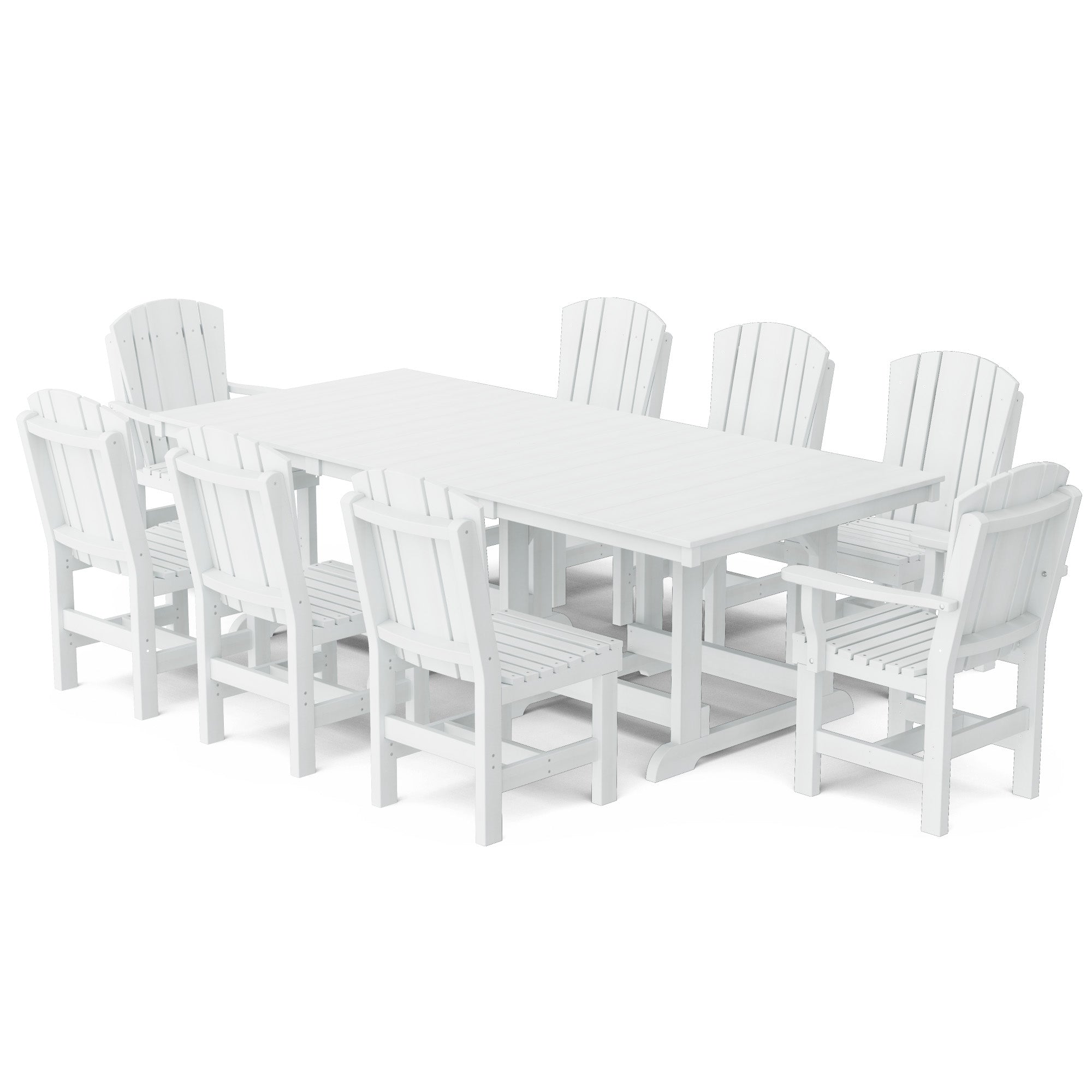 Heritage 9-Piece 44x94 Inch Dining Table Set - Perfect for Family Gatherings, Dinner Parties & Formal Dining Rooms