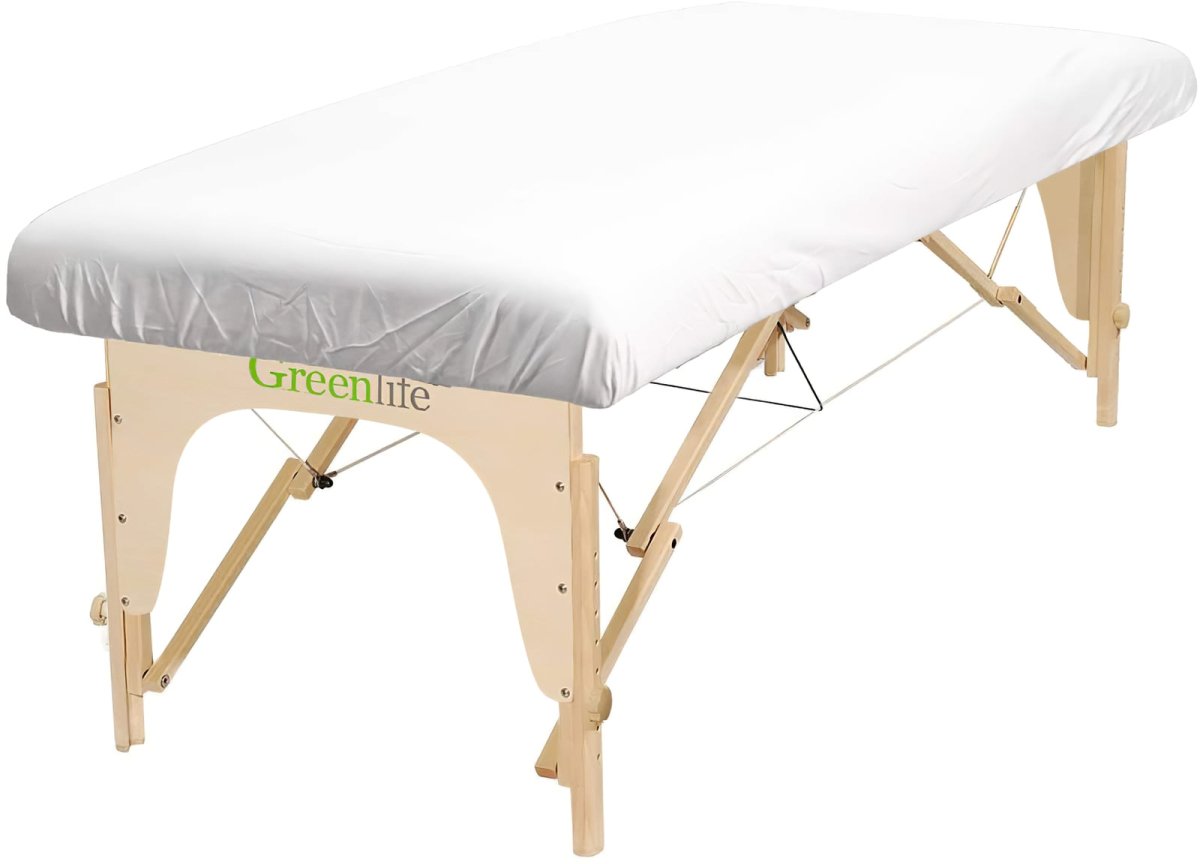 Premium Poly-Cotton Massage Table Fitted Sheet - Waterproof, Wrinkle-Resistant, Hypoallergenic - Perfect for Spa, Chiropractic, and Physical Therapy Clinics