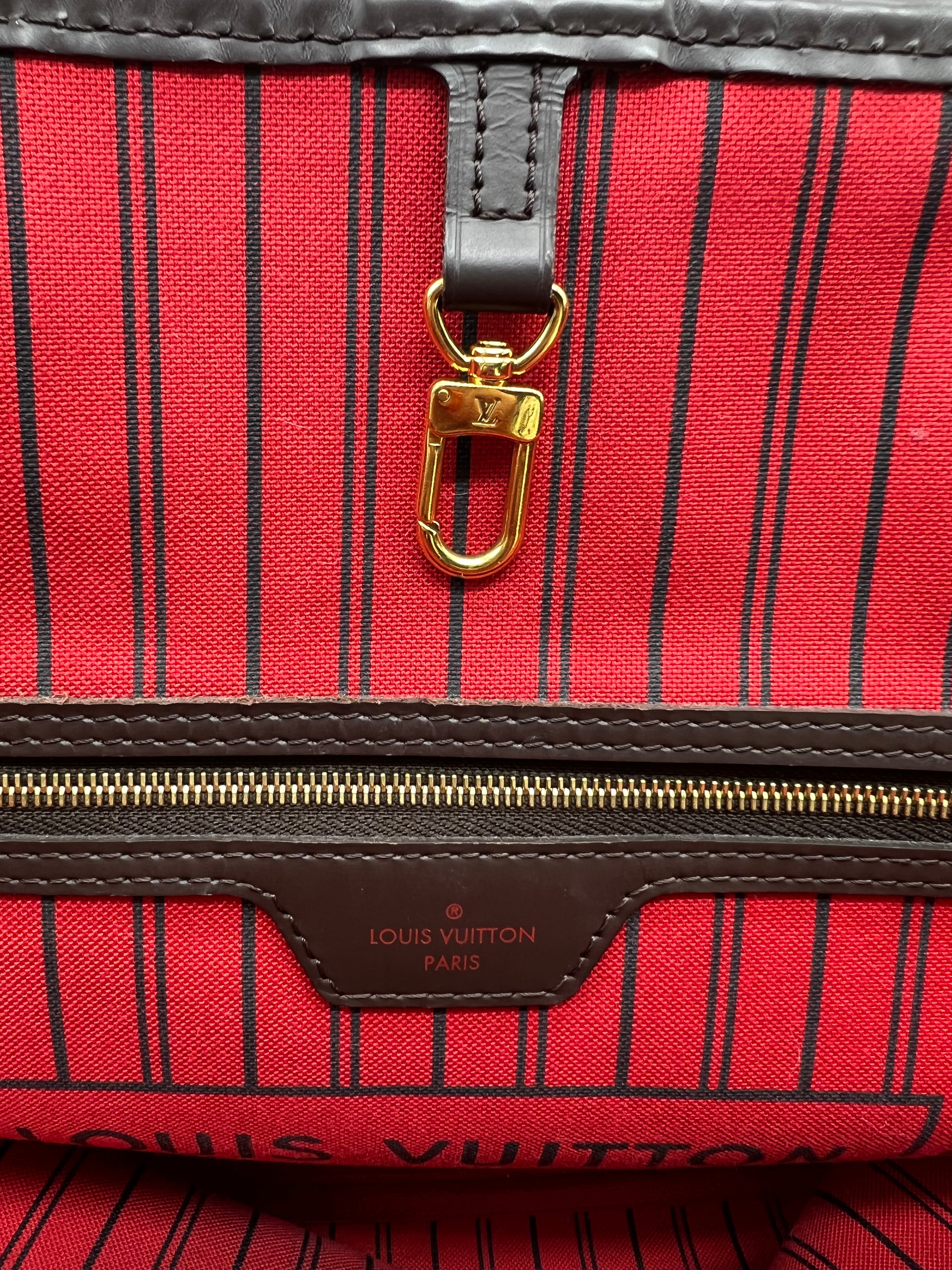 Louis Vuitton Damier Ebene Neverfull MM Tote Bag - Luxury Designer Handbag for Women, Spacious & Stylish (Perfect for Work, Travel & Everyday Use)