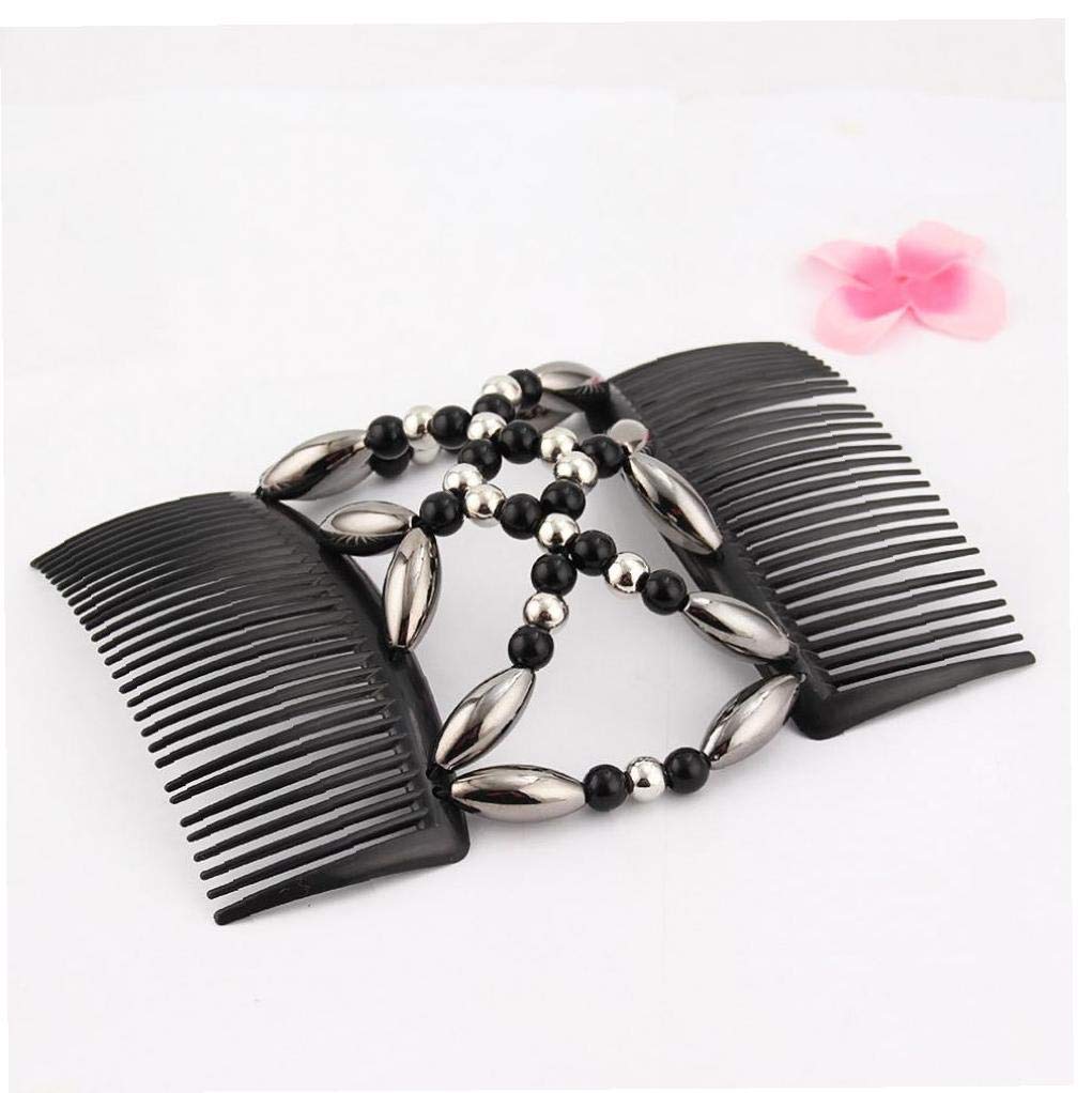 Stretchy Hair Clips for Women - Magic Elastic Hair Combs for Girls - Hair Accessories for Parties & Weddings