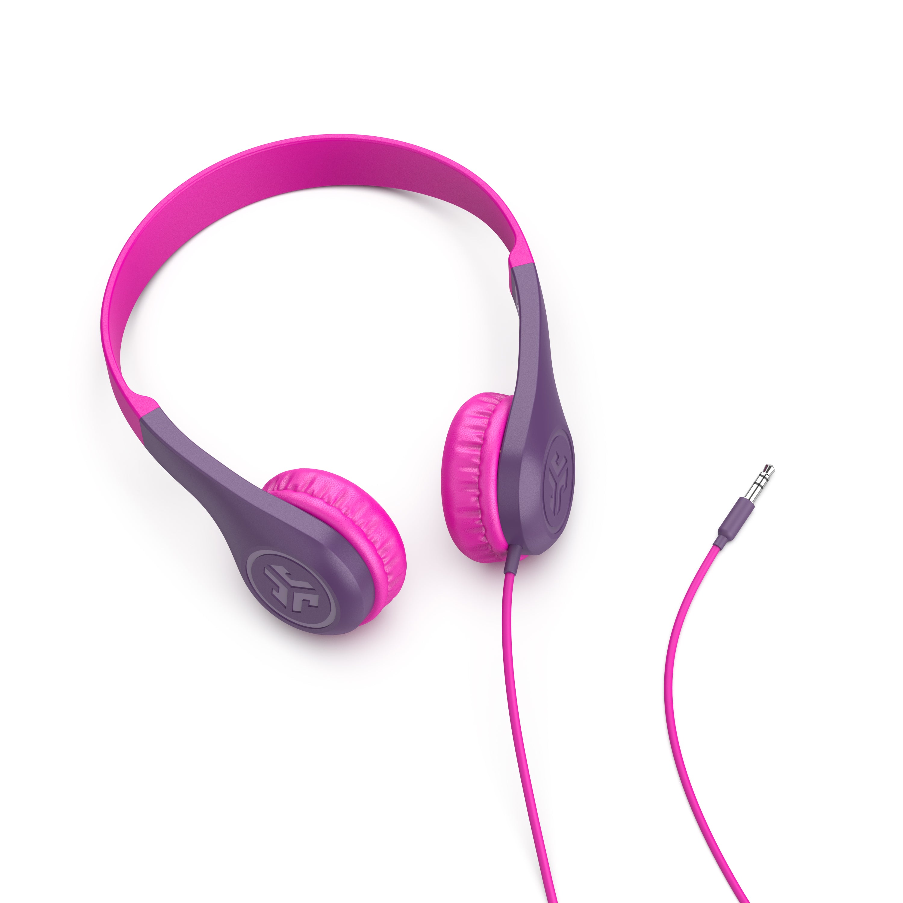 JBuddies Pop Wired Kids Headphones - Volume Limited Safe Headphones for Children, Pink | Perfect for School, Travel & Online Learning