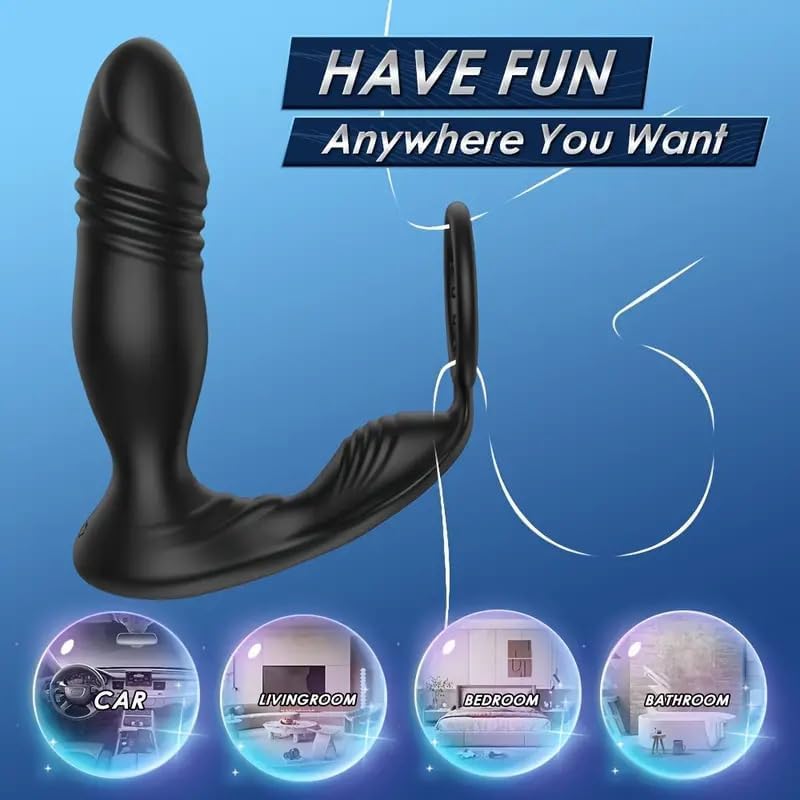 Premium Remote Control Vibrating Prostate Massager for Men - APP & Wireless Control, 12 Vibration Modes, Anal Stimulator & Butt Plug for Enhanced Pleasure - Perfect for Couples Play & Solo Exploration