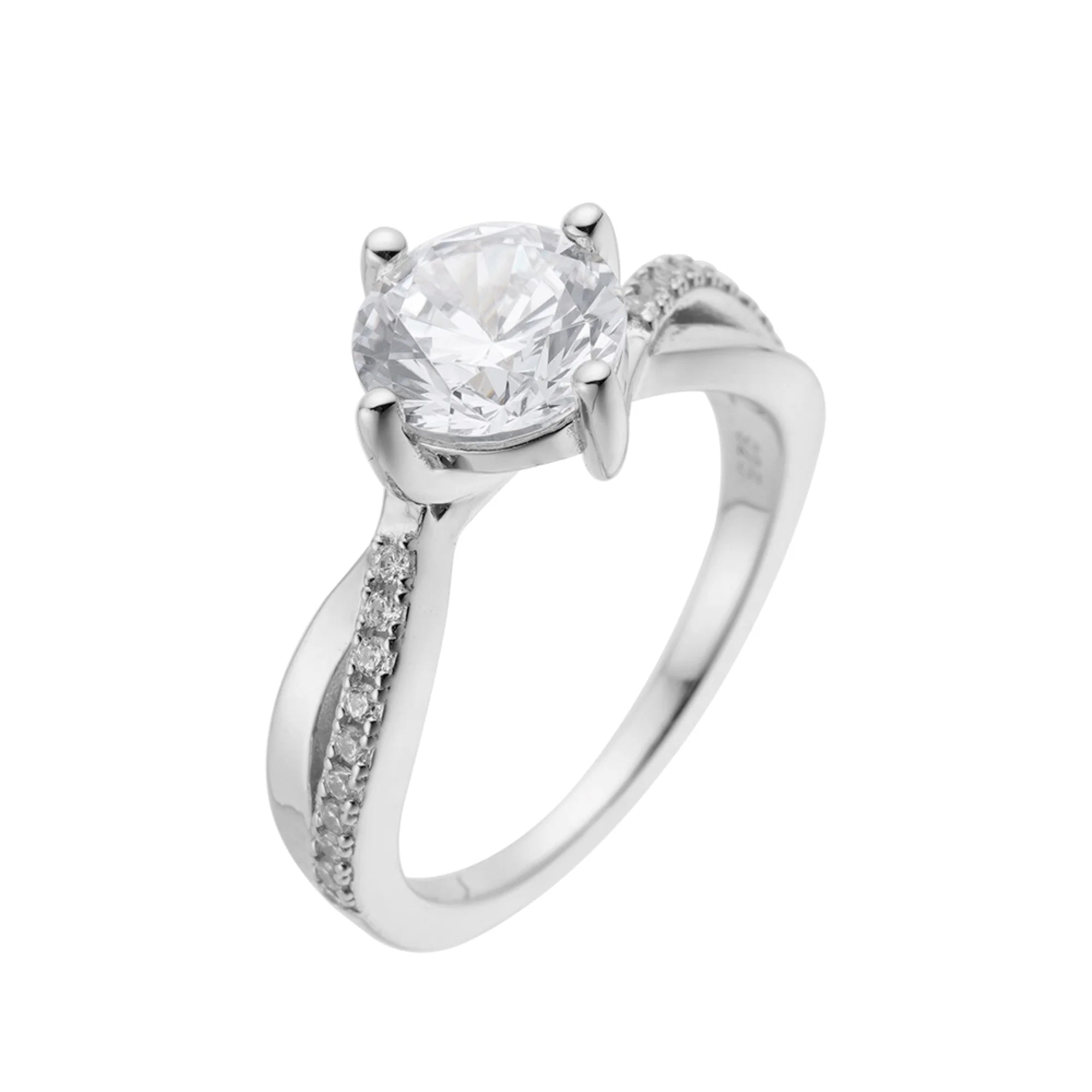 Moissanite Infinity Women's Ring 925 Sterling Silver Solitaire Wedding Band - Elegant & Timeless Jewelry for Engagement, Anniversary & Special Occasions