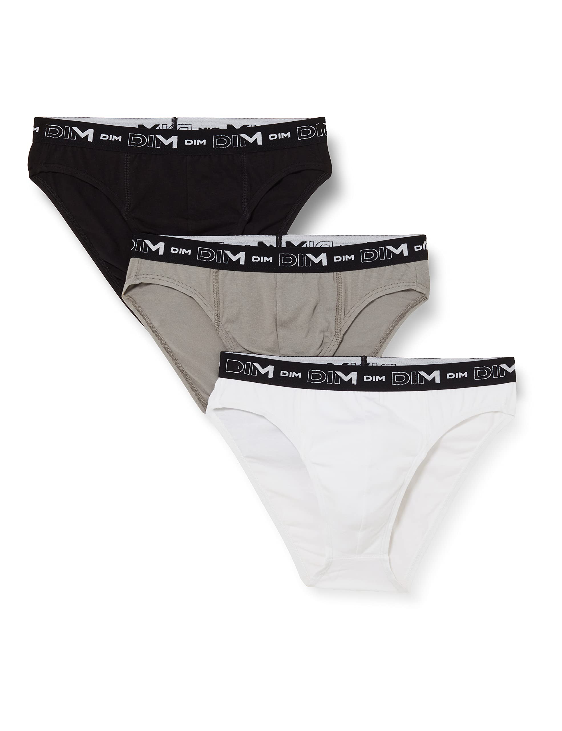 3 Pack Men's Stretch Cotton Briefs - Soft Comfort Underwear, Grey, Size XXL - Perfect for Everyday Wear, Gym & Travel