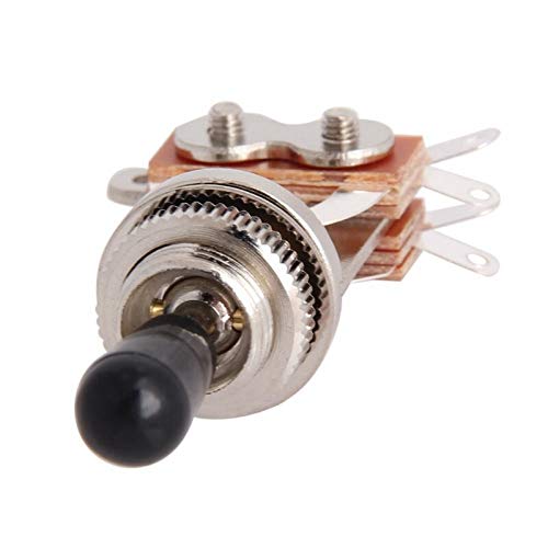 3 Way Electric Guitar Toggle Switch - Black Rhythm/Treble Pickup Selector with 3 Guitar Polishing Erasers | Perfect for Guitar Maintenance & DIY Repairs