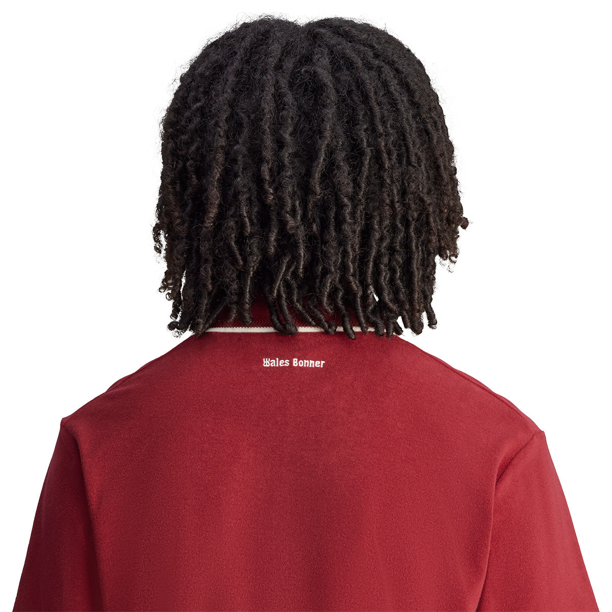 Wales Bonner Terry Polo Shirt - Collegiate Burgundy Color | Men's Casual Fashion Top for Summer & Spring | Perfect for Streetwear, Office, and Weekend Outfits