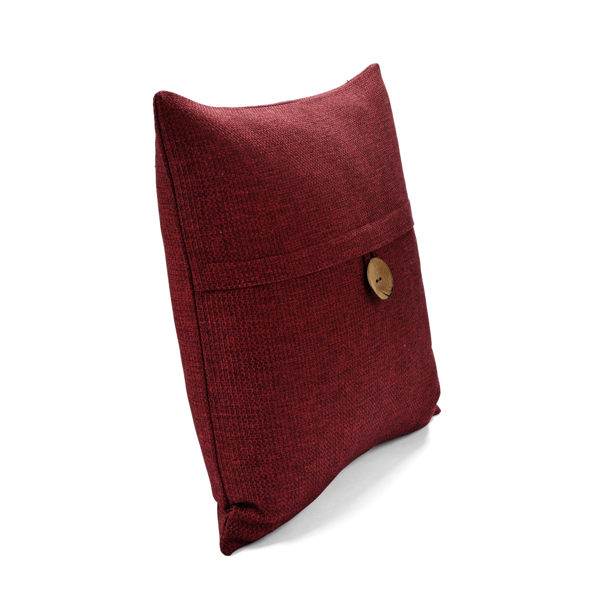 Linen Texture Woven Button Decorative Pillow Cover - Soft Bohemian Style Cushion Case for Sofa, Bed, Living Room & Home Decor