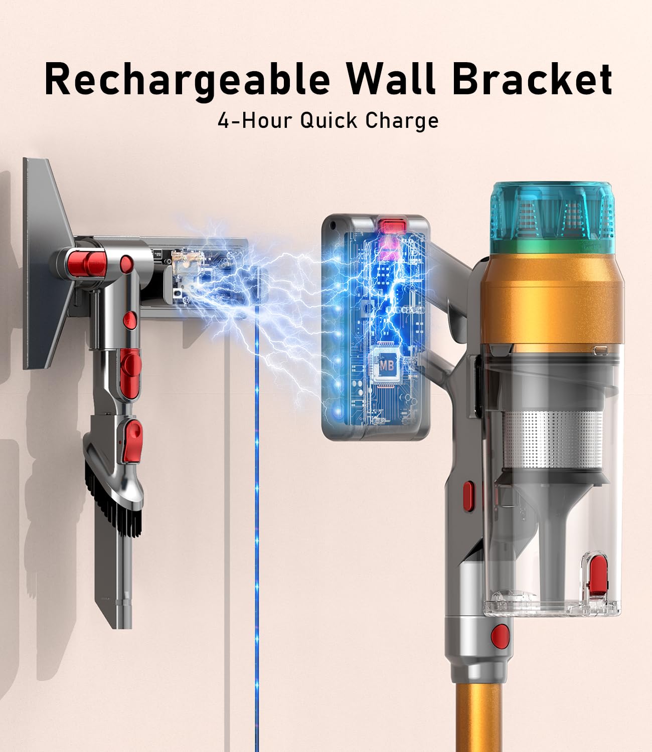 600W 55Kpa Cordless Stick Vacuum Cleaner - Up to 55 Mins Runtime, Rechargeable with Wall Mount & OLED Screen - Powerful Suction for Pet Hair, Hardwood Floors, Carpets & Car Cleaning - Lightweight & Anti-Tangle Design for Effortless Home Cleaning
