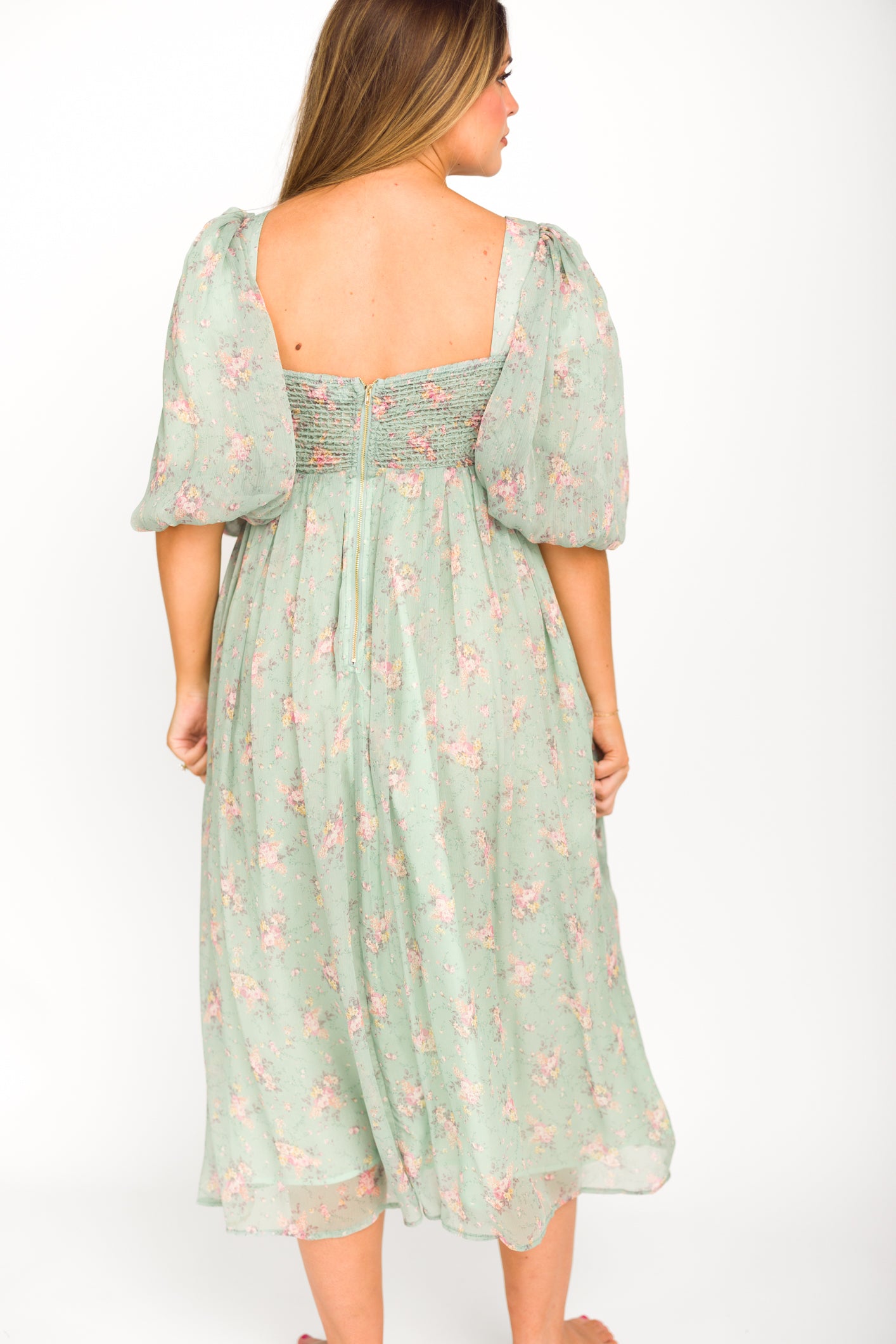 Turquoise Floral Harlow Maxi Dress - Bump Friendly Maternity & Inclusive Sizing (S-3XL) for Women | Perfect for Beach Vacations, Summer Weddings & Casual Outings