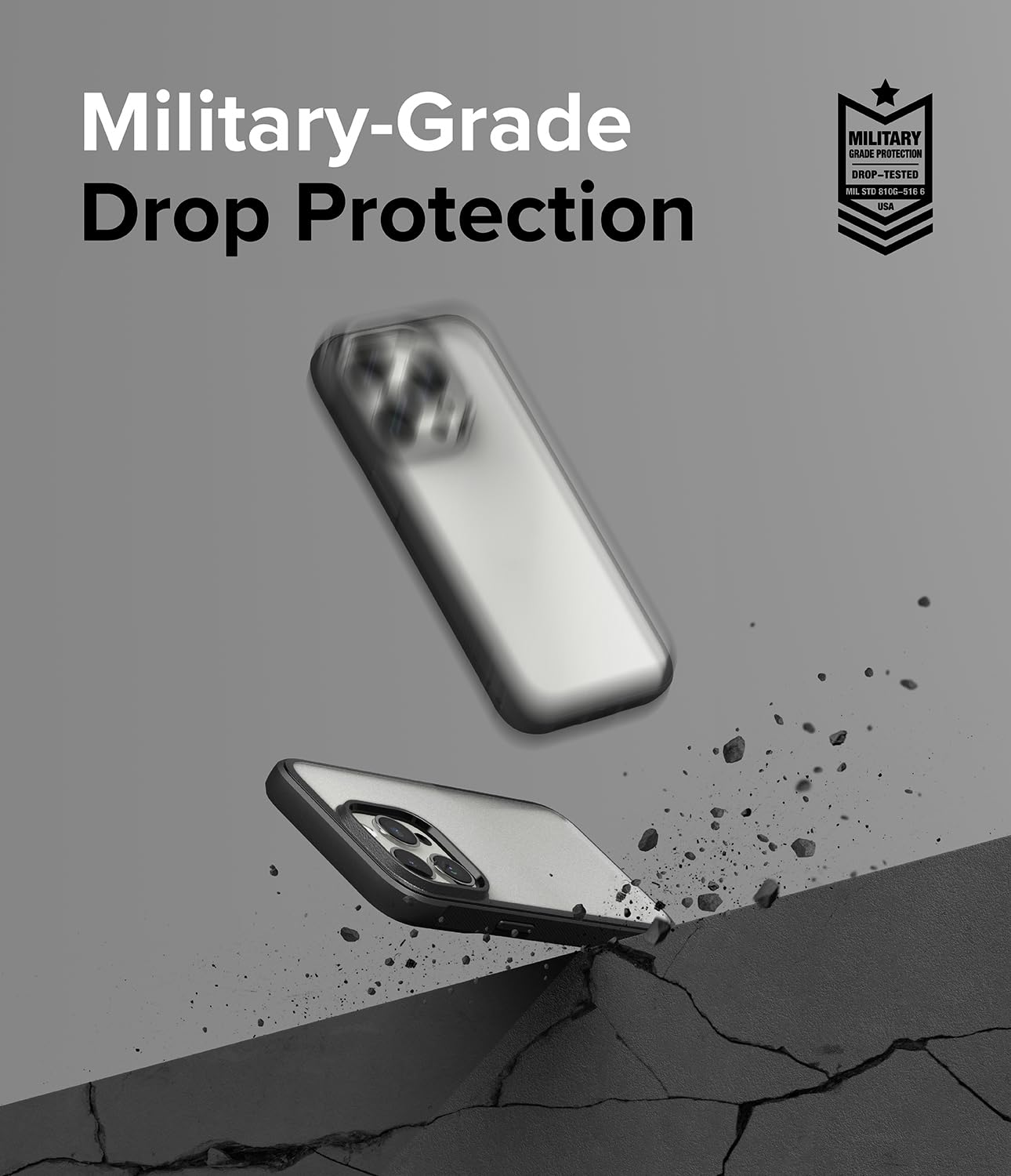 Ringke Fusion Bold iPhone 15 Pro Max Case - Shockproof Translucent Matte Black Cover with Anti-Yellowing & Anti-Fingerprint Coating | Durable Frame Design for Enhanced Grip Protection | Perfect for Outdoor Activities, Work & Daily Use