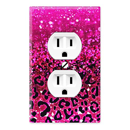 Hot Pink Glitter Sparkle With Pink Glitter Leopard