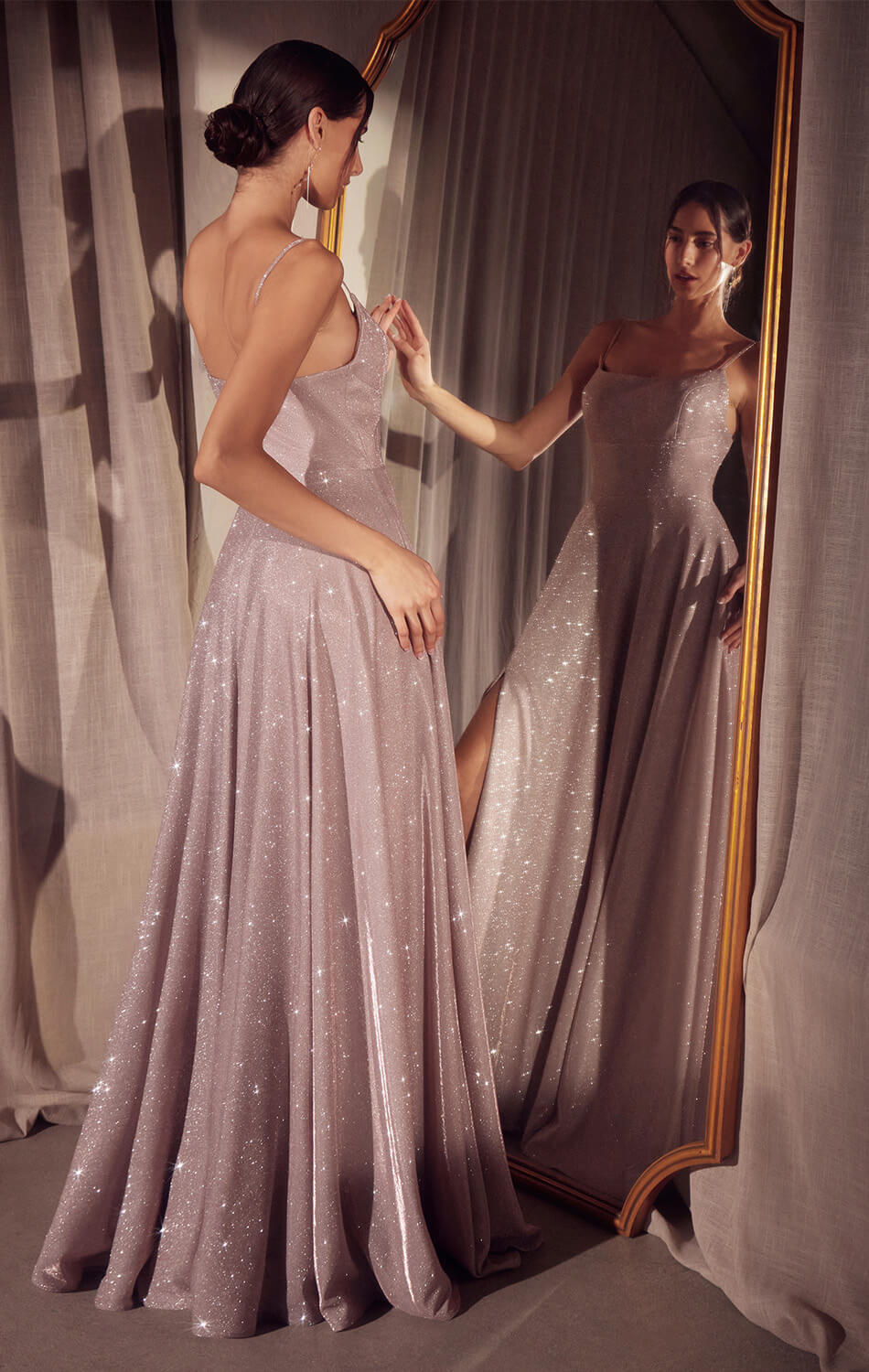 Eileen Gown - Sparkling A-Line Long Evening Dress for Women | Elegant Prom, Wedding, Party & Formal Occasions