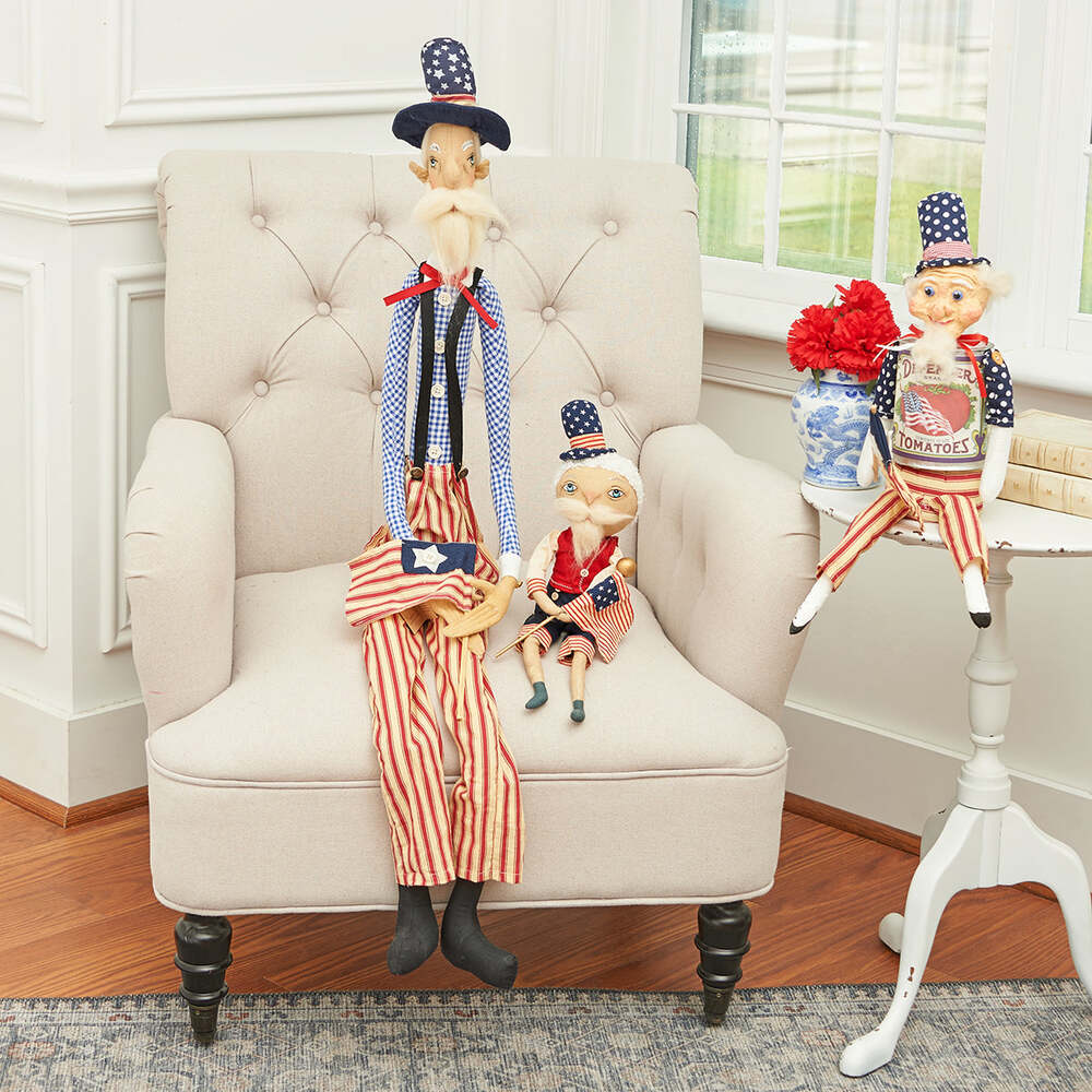 Freedom Sam Gathered Traditions Art Doll by Joe Spencer - Handcrafted Collectible Folk Art Figure for Home Decor, Gift Giving & Americana Displays