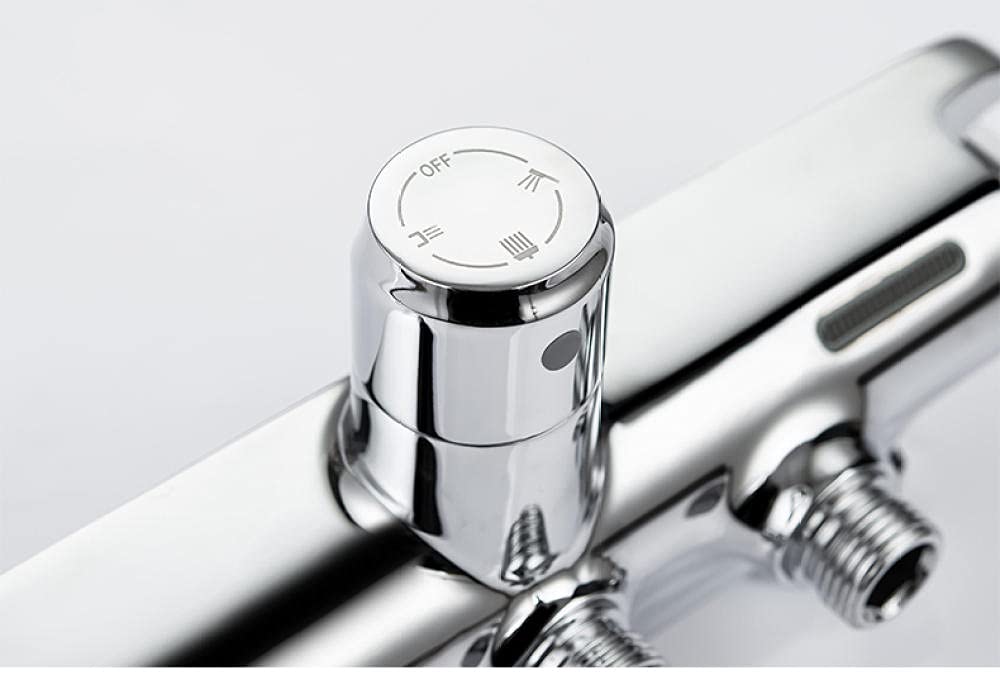 **Black Thermostatic Shower Faucet Set - Wall Mounted Rain Shower with Bidet Spray, Bath Mixer Tap for Hot & Cold Water (Chrome Finish) - Perfect for Modern Bathroom & Spa-Like Shower Experience**