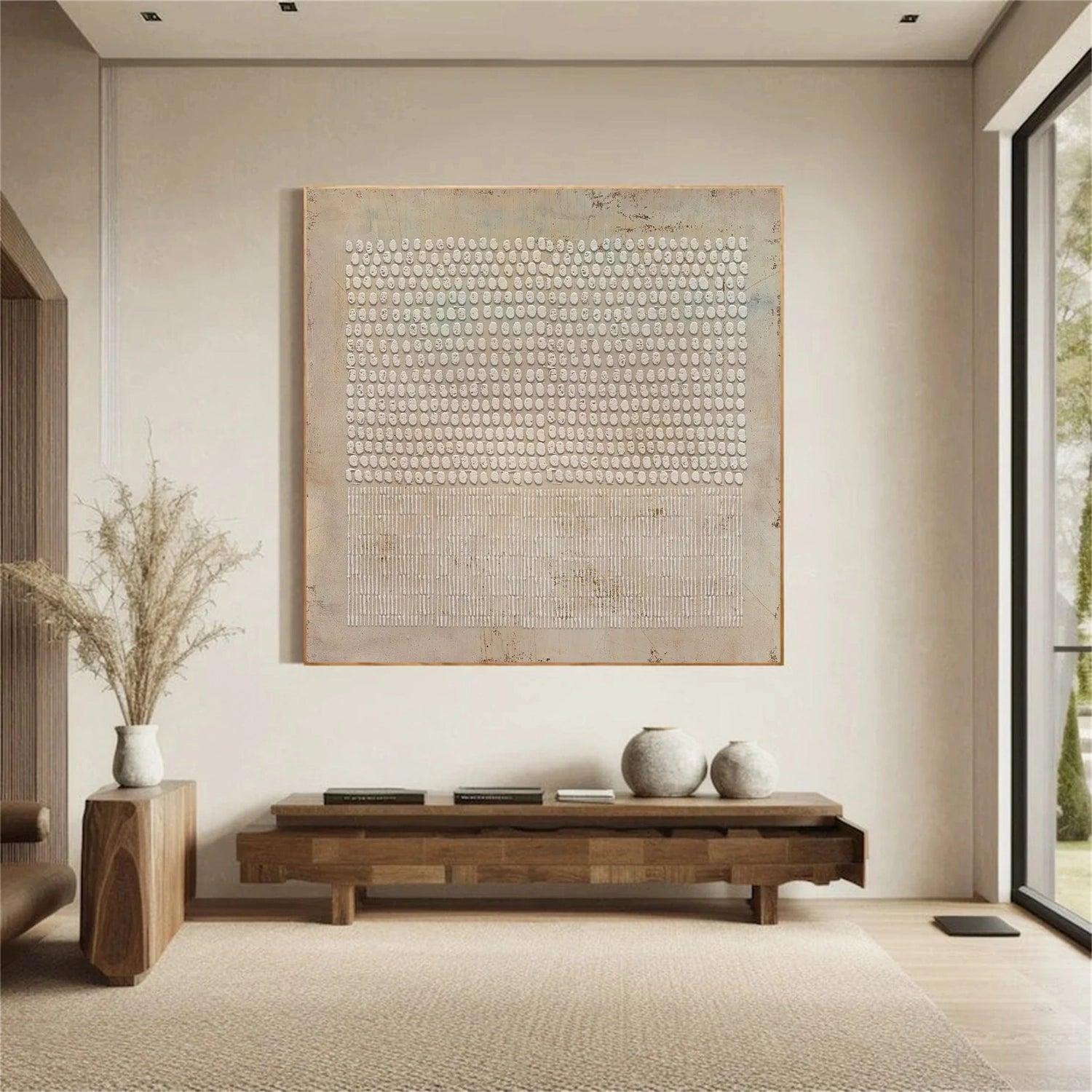 Abstract Tranquility Art Painting #WS025 - Modern Wall Decor for Living Room, Bedroom & Office - Calming Abstract Artwork for Home & Workspace
