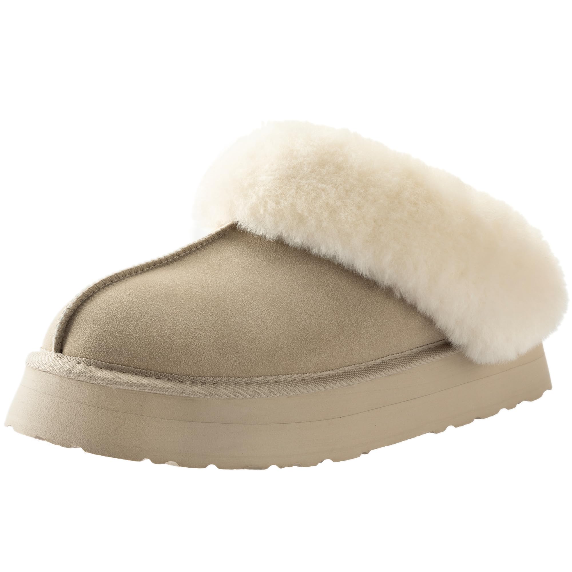 LazyStep Women's Moody Platform House Slippers - Soft Memory Foam Indoor Slides with Non-Slip Sole for Home, Spa, and Lounge Comfort