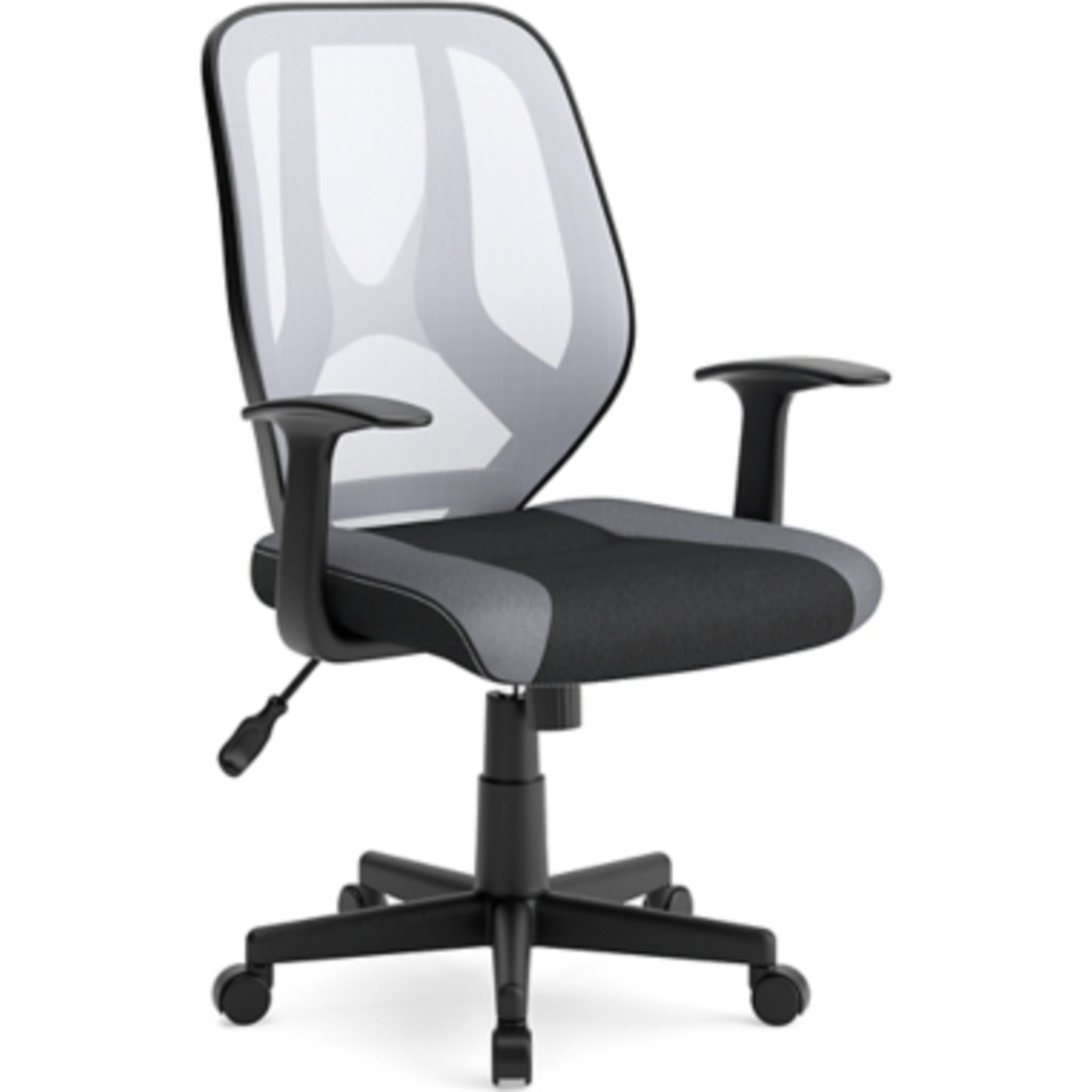 Beauenali Ergonomic Office Chair with Adjustable Height - Light Gray & Black Mesh Back for Comfort - Perfect for Home Office, Gaming, and Workspace