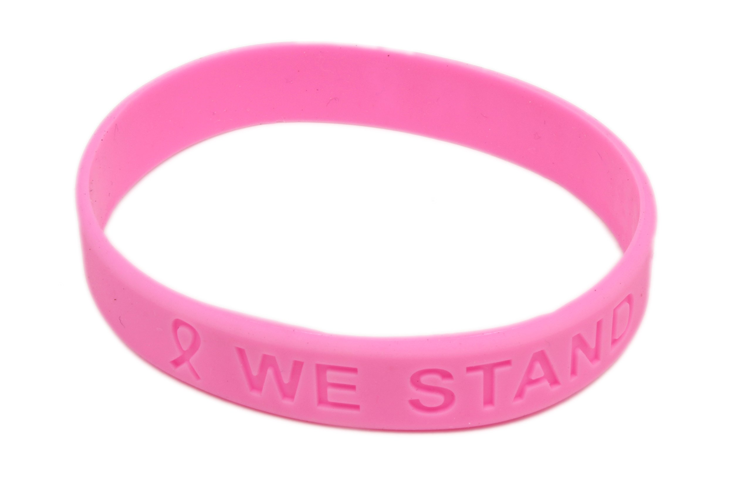 Pink Ribbon Breast Cancer Awareness Silicone Wristband - Support & Show Solidarity for Survivors & Fighters