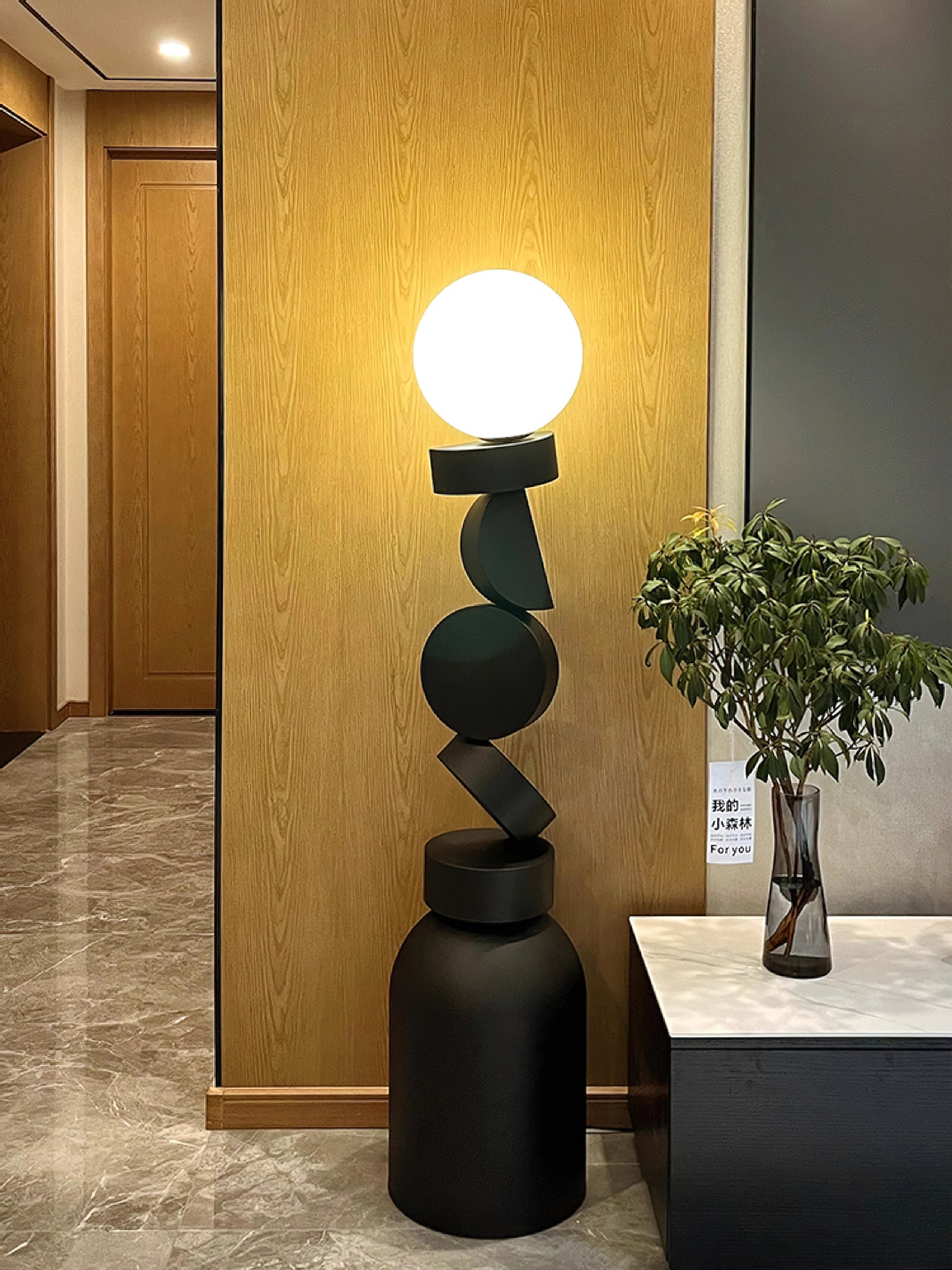 Modern Monolith Cube Floor Lamp - Minimalist LED Standing Light for Living Room, Bedroom & Office - Dimmable Ambient Lighting for Home Decor