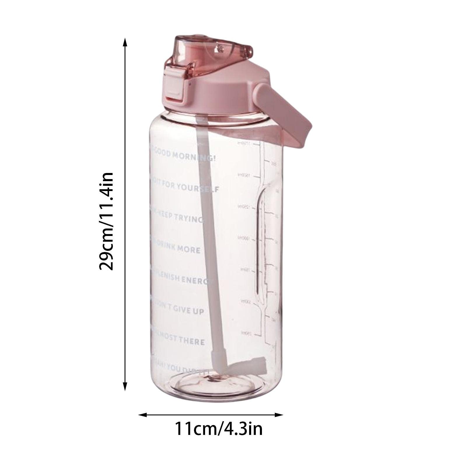 2L Motivational Water Bottle with Time Marker & Fruit Strainer - Leak-Proof Fitness Water Jug for Gym, Hiking & Outdoor Sports | Stay Hydrated During Workouts, Office & Daily Activities