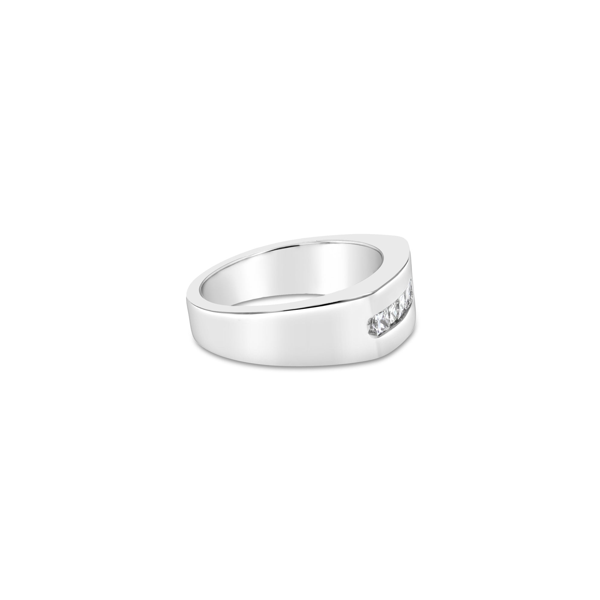 0.66cttw Princess Cut Wedding Band in 14k White Gold - Elegant Diamond Ring for Brides, Anniversaries & Special Occasions
