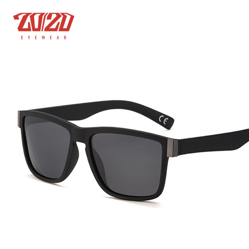 20/20 Men's Classic Polarized Driving Sunglasses - UV Protection, Anti-Glare, Lightweight Frame (Black, Model PL278) - Perfect for Road Trips, Commuting & Outdoor Activities