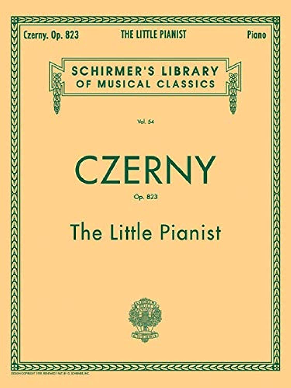 Little Pianist Op. 823 Complete - Schirmer Library of Classics Vol. 54 Piano Solo Sheet Music | Schirmer's Library of Musical Classics | Perfect for Piano Practice, Recitals & Classical Music Study