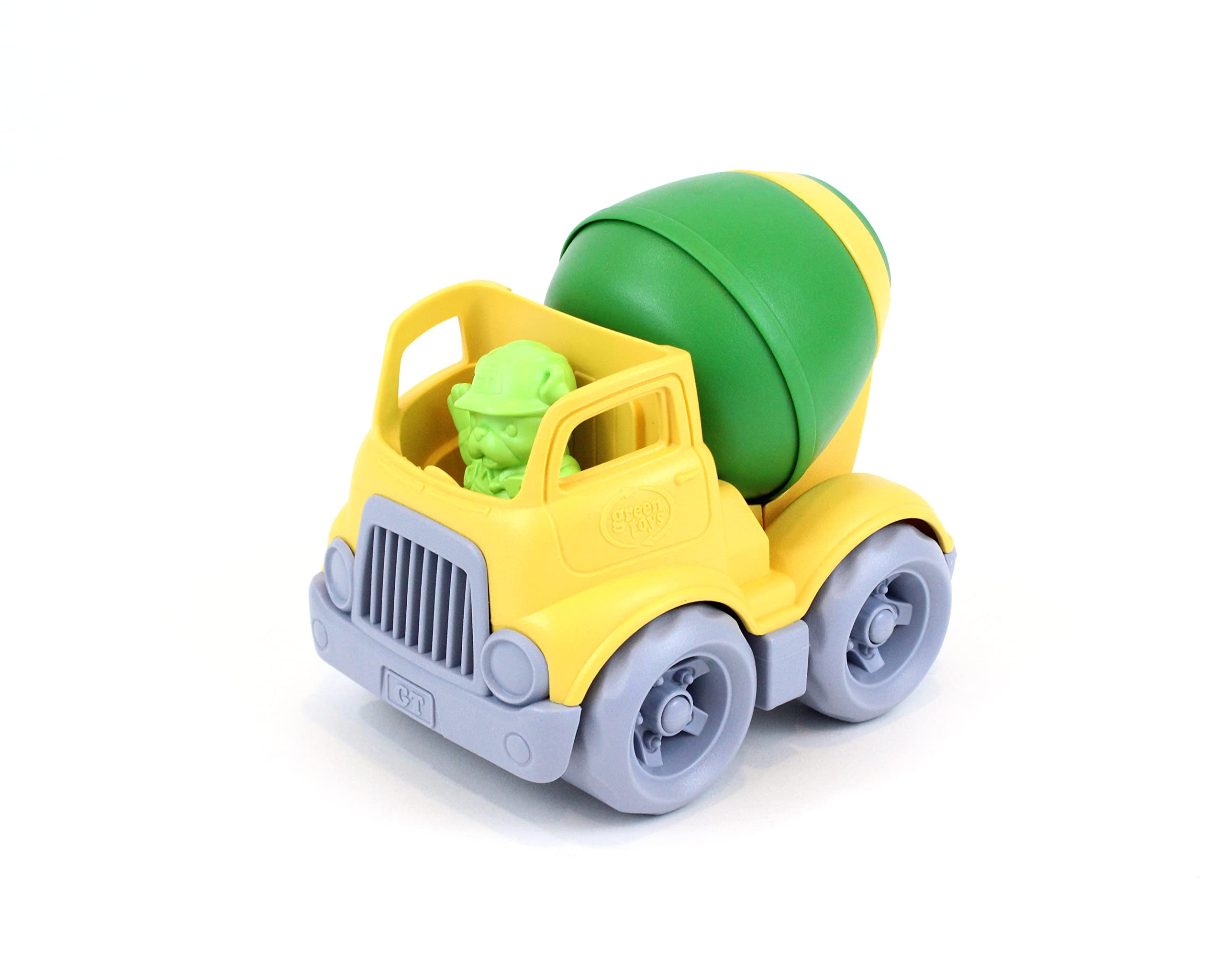 Green Toys Mixer Construction Truck - Eco-Friendly Toy for Kids | Pretend Play, Sandbox & Outdoor Fun | Perfect for Construction-Themed Birthday Gifts & STEM Learning