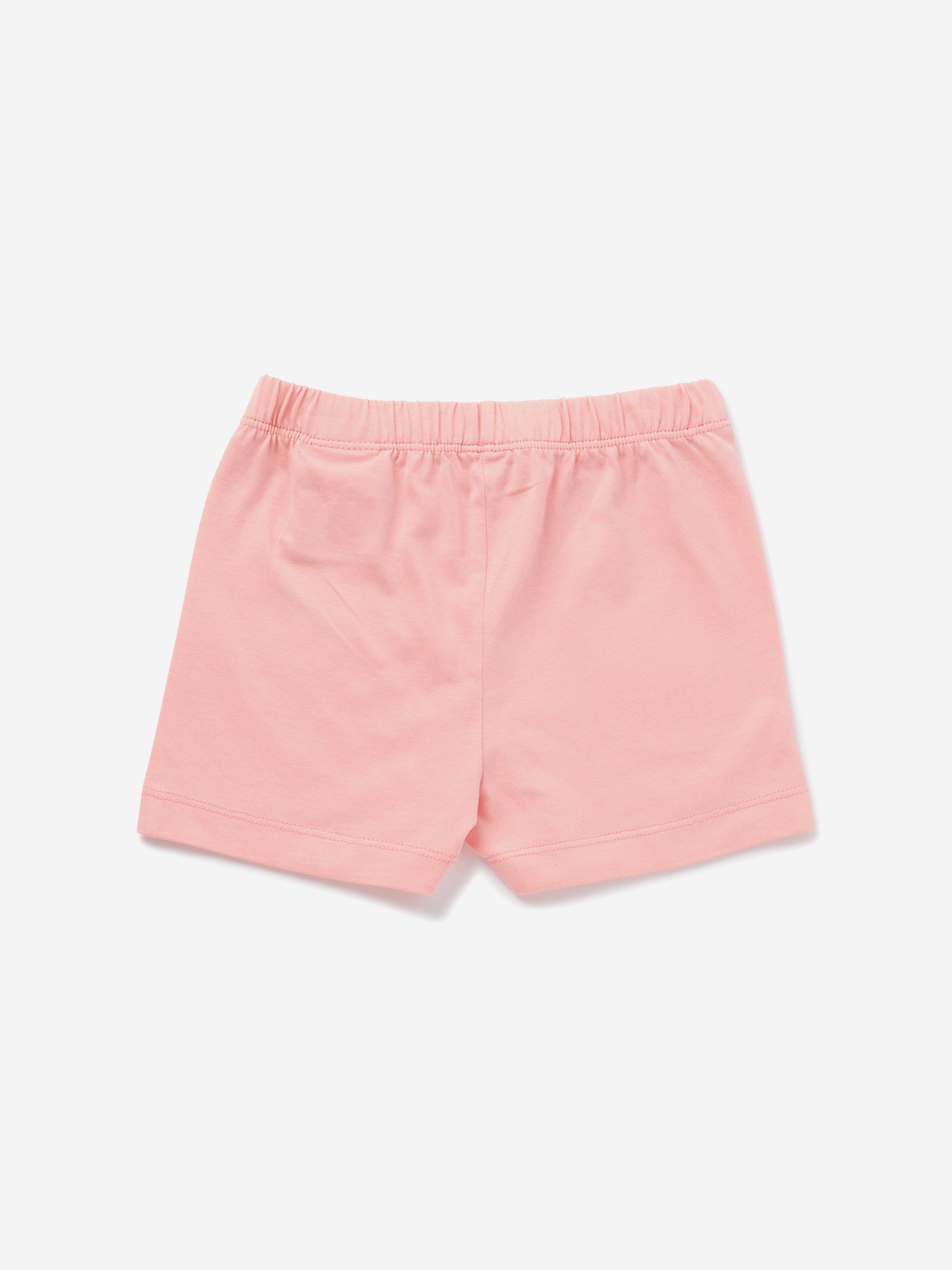 Baby Girls Bookish Butterfly Shorts in Pink - Cute & Comfortable Toddler Shorts for Playtime, Daycare & Summer Outfits
