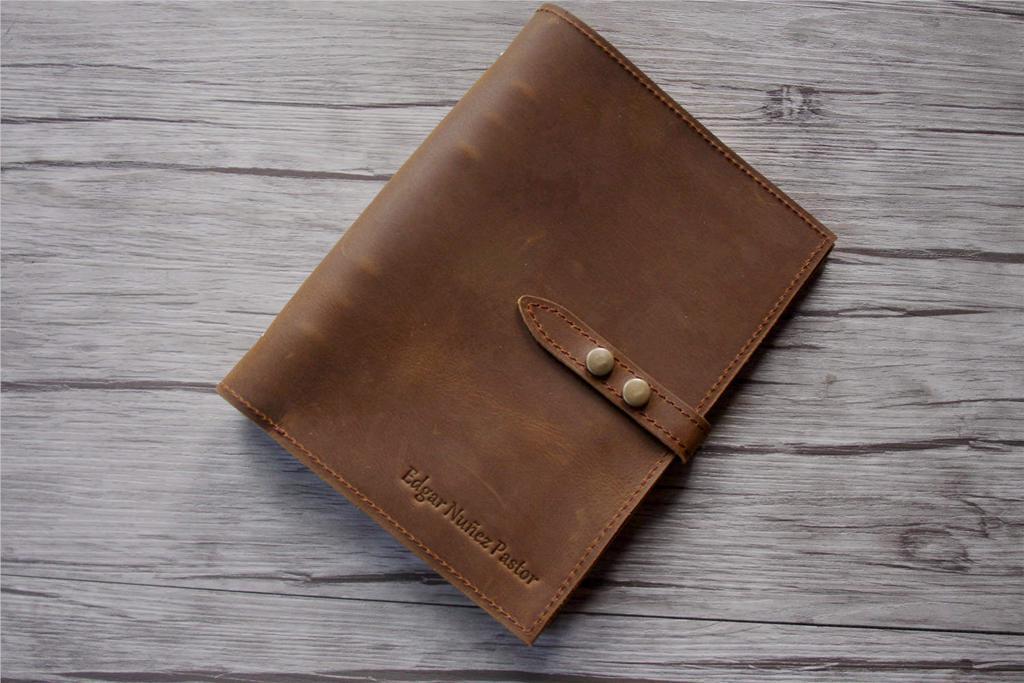 Personalized Engraved Yellow Brown Leather Organizer Purse - Elegant Wallet for Women, Travel & Daily Use