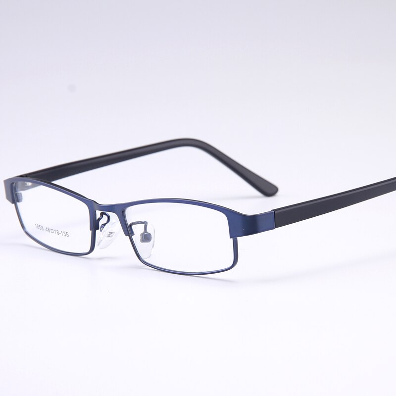 Bclear Men's Full Rim Small Rectangle Acetate & Alloy Frame Eyeglasses (Model My1858) - Lightweight & Durable for Work, Reading & Everyday Wear
