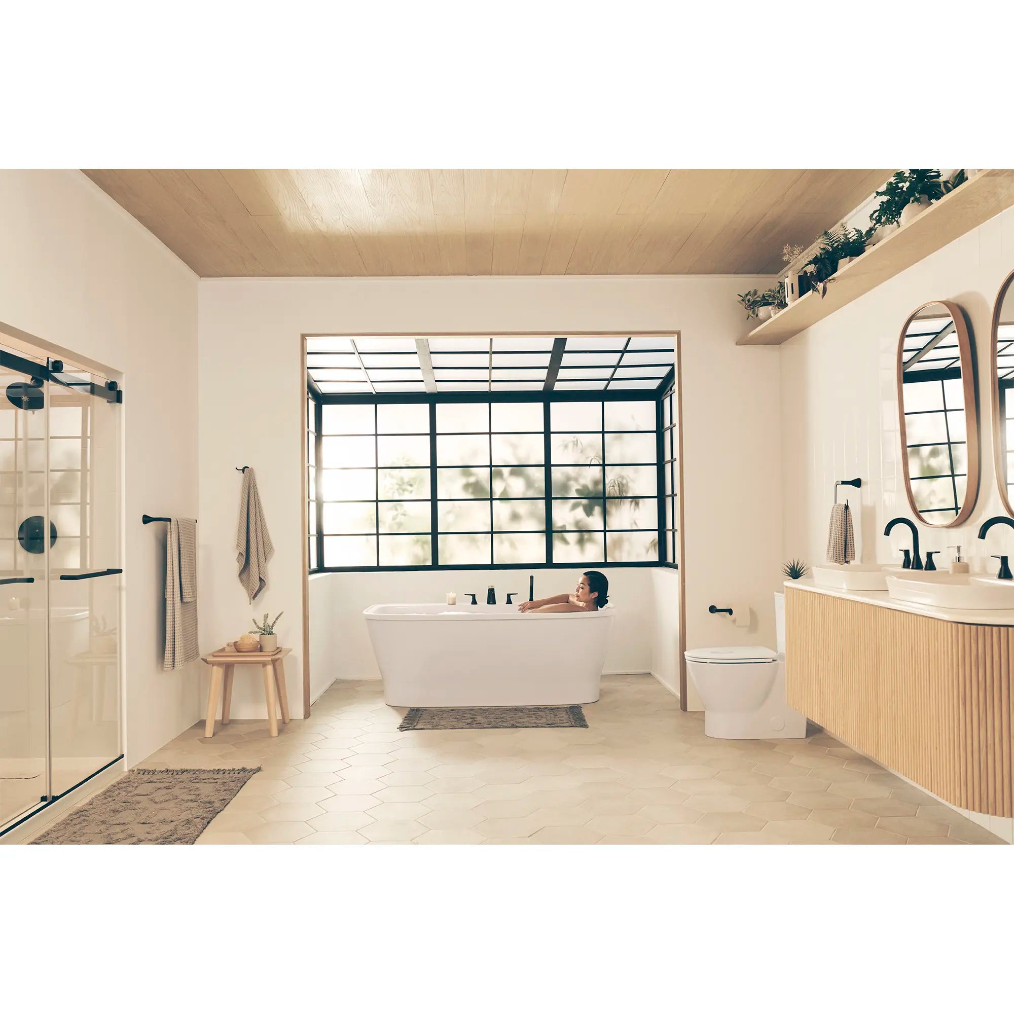 1.8 GPM Water Saving Shower Trim Kit with Double Ceramic Pressure Balance Cartridge & Lever Handle - Perfect for Eco-Friendly Bathrooms & Modern Home Renovations