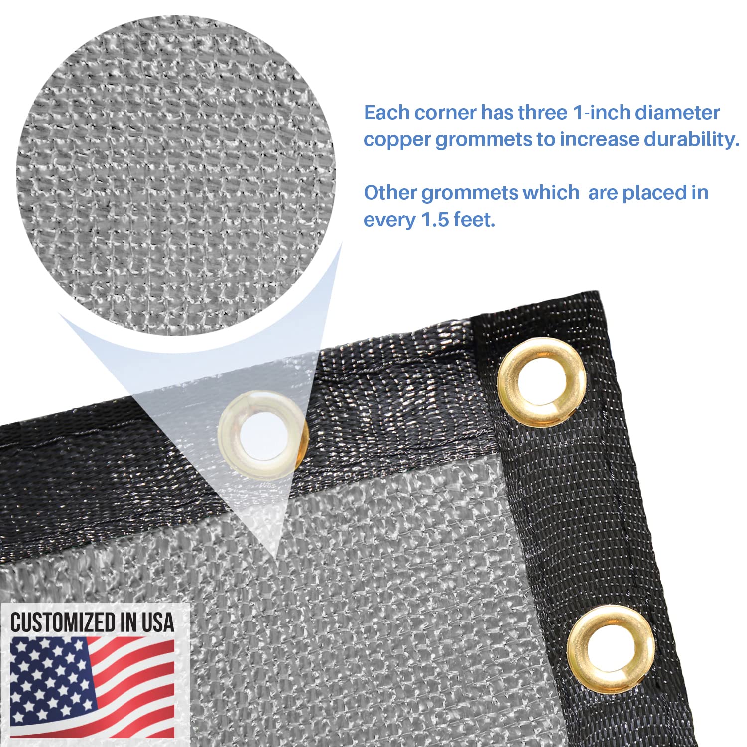 E&K Sunrise 2' x 133' Privacy Fence Screen with Grommets - UV Blocking Outdoor Windscreen Cover for Backyard, Garden & Patio - Light Gray Shade for Enhanced Privacy & Sun Protection | Perfect for Poolside, Deck, and Outdoor Living Spaces